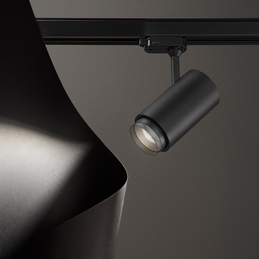 Faretto Cilindrico Per Binario Metallo Nero Led 30W 4000K 8038NLN