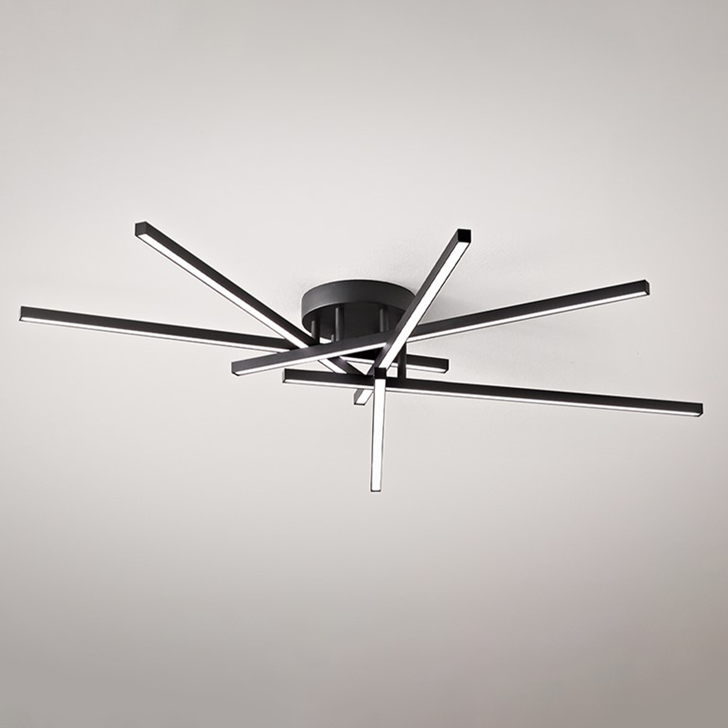 Plafoniera Moderna Syncro Alluminio Nero Led 70W Dimmerabile Ip20