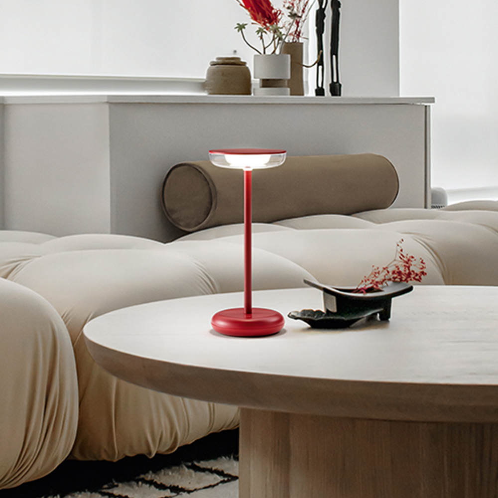Lampada Tavolo Esterno Moderna Soap Acrilico Rosso Led 2W 3000K 8122RLC