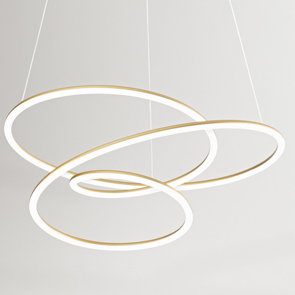 Sospensione Moderna Spira Metallo Oro Led 96W Dimmerabile Ip20 8150ORLC