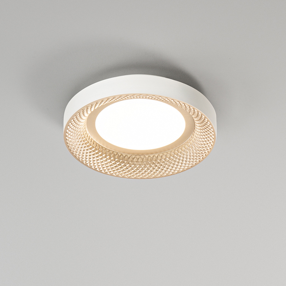 Plafoniera Contemporanea Hive Metallo Oro Acrilico Led 30W Cct 3000/4000K