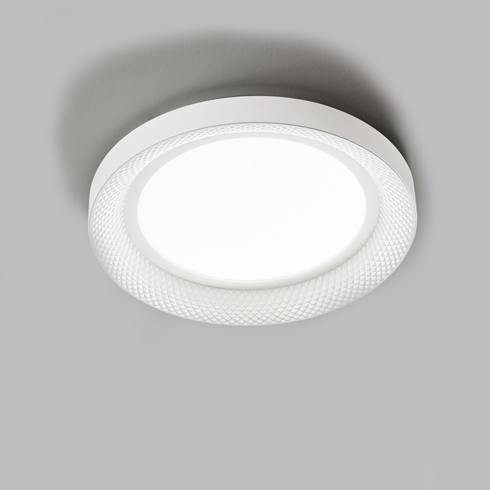 Plafoniera Contemporanea Hive Metallo Bianco Acrilico Led 40W Cct 3000/4000K