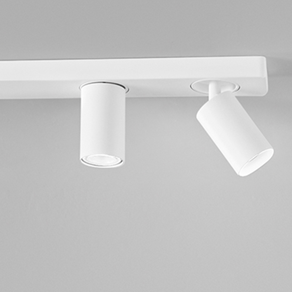 Spot Moderno Oddy Alluminio Bianco 3 Luci Gu10 8176B