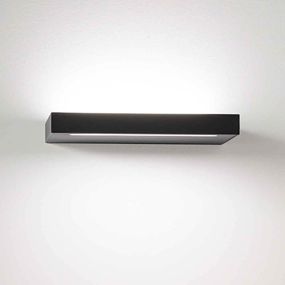 Applique Moderna Floor Alluminio Nero Acrilico Led 18W 3000K