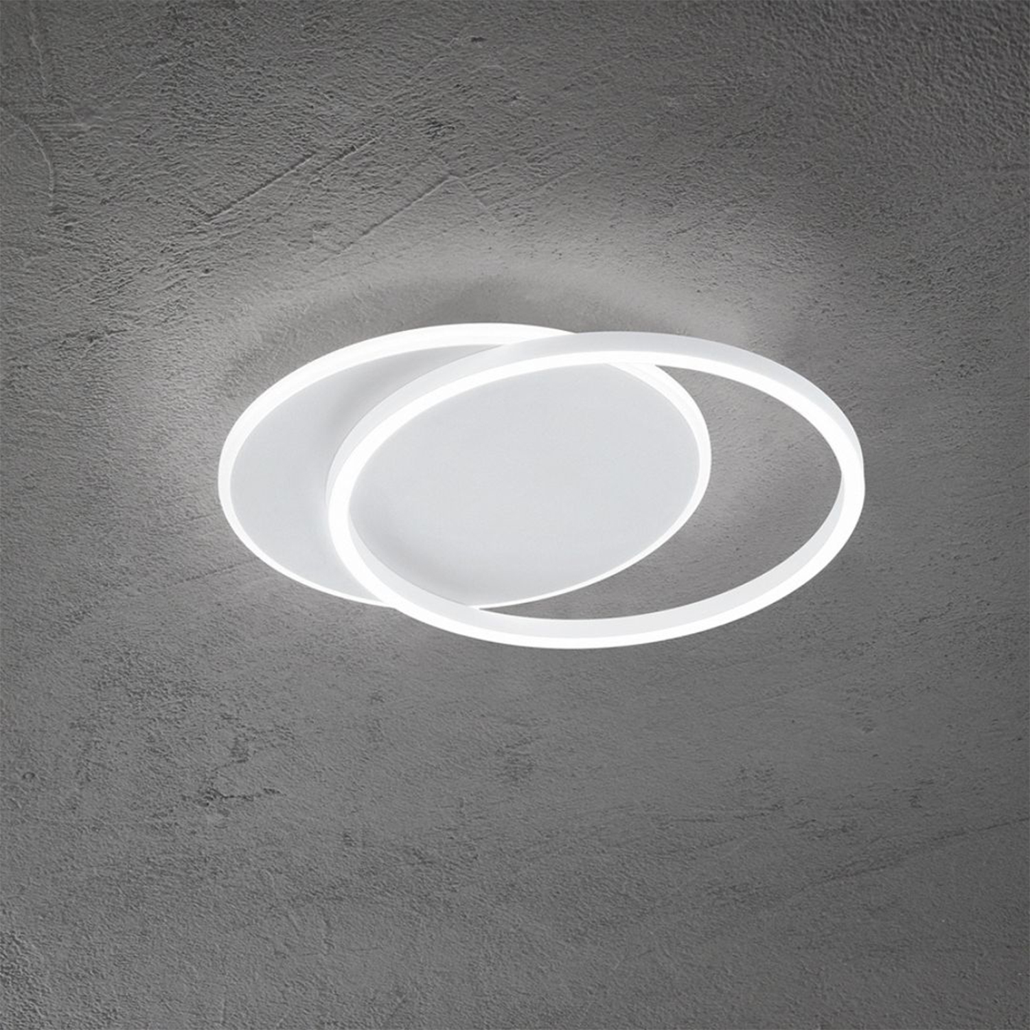 Plafoniera Moderna Orbita Metallo Bianco Led 60W 3000K Dimmerabile Ip20
