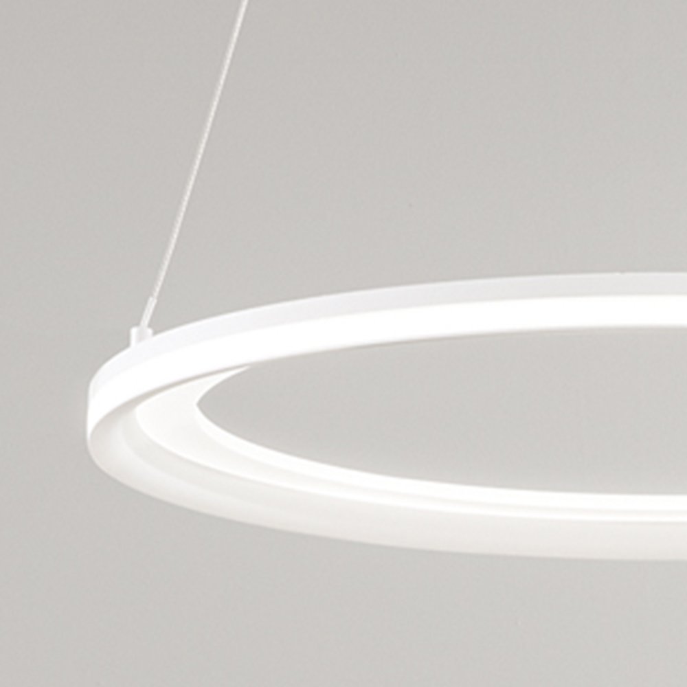 Sospensione Moderna Edge Alluminio Bianco Acrilico Led 66W 3000K 8200BLC