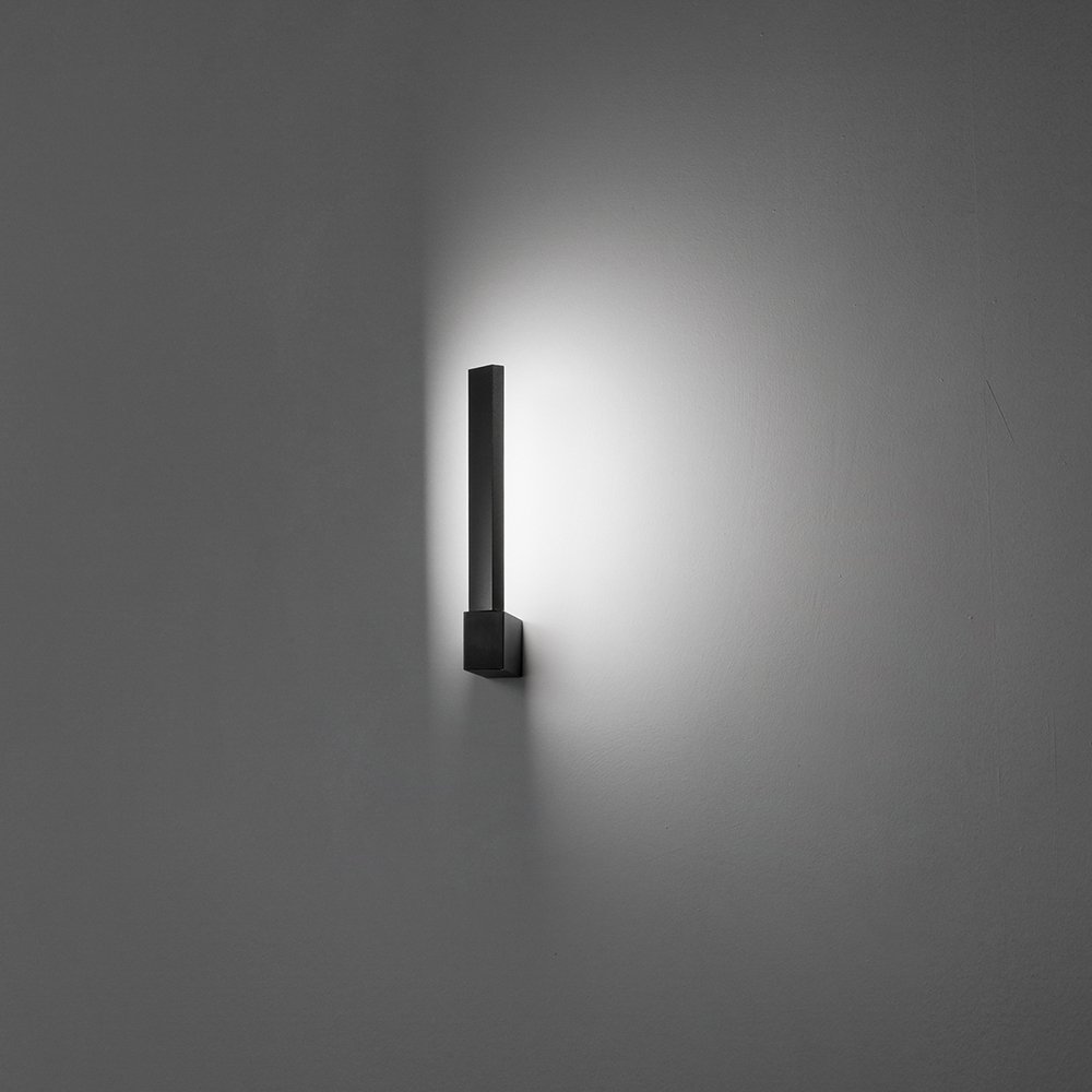 Applique Moderna Elle Alluminio Nero Acrilico Led 14W Cct 3000/4000/6000K