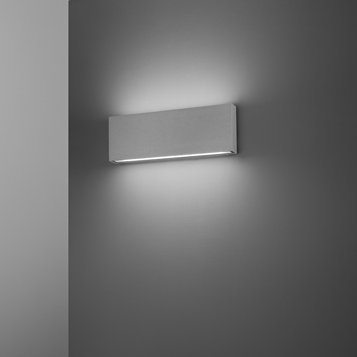 Applique Moderna Pocket Alluminio Grigio Led 24W Dimmerabile Ip65