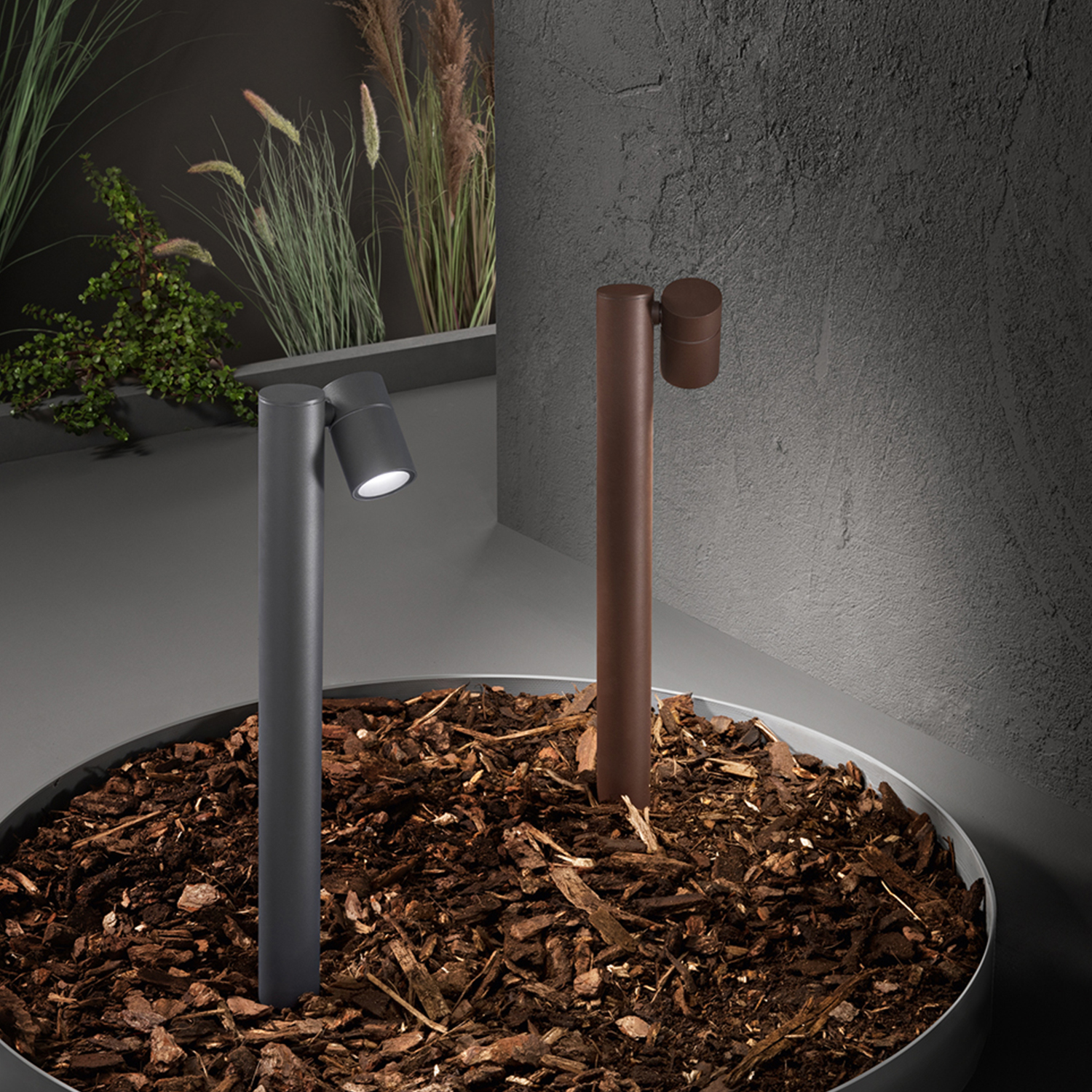 Paletto Esterno Contemporaneo Pull Alluminio Antracite 1 Gu10 Ip65 8324A