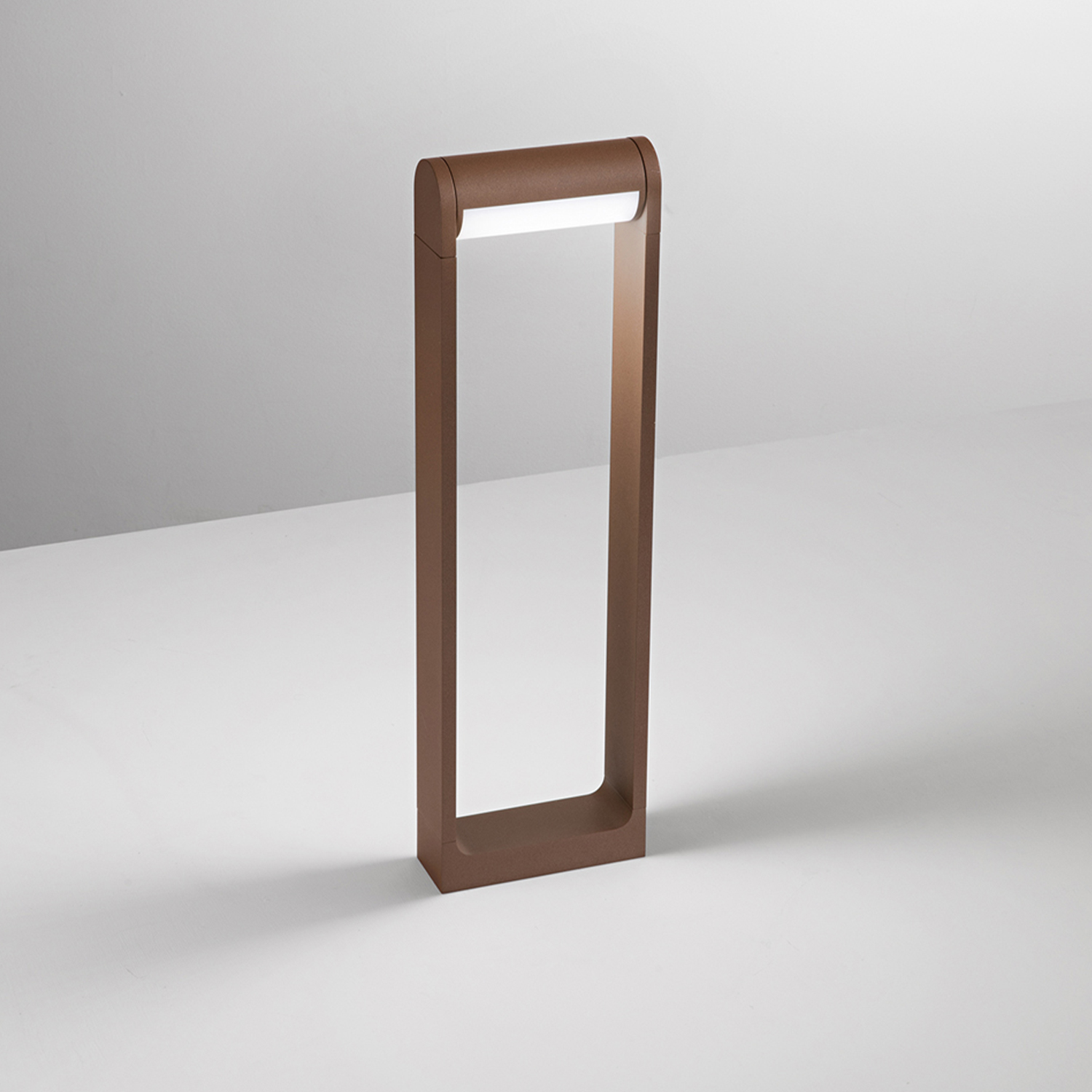 Paletto Esterno Moderno Orienta Alluminio Corten Led 12W 3000K Ip65