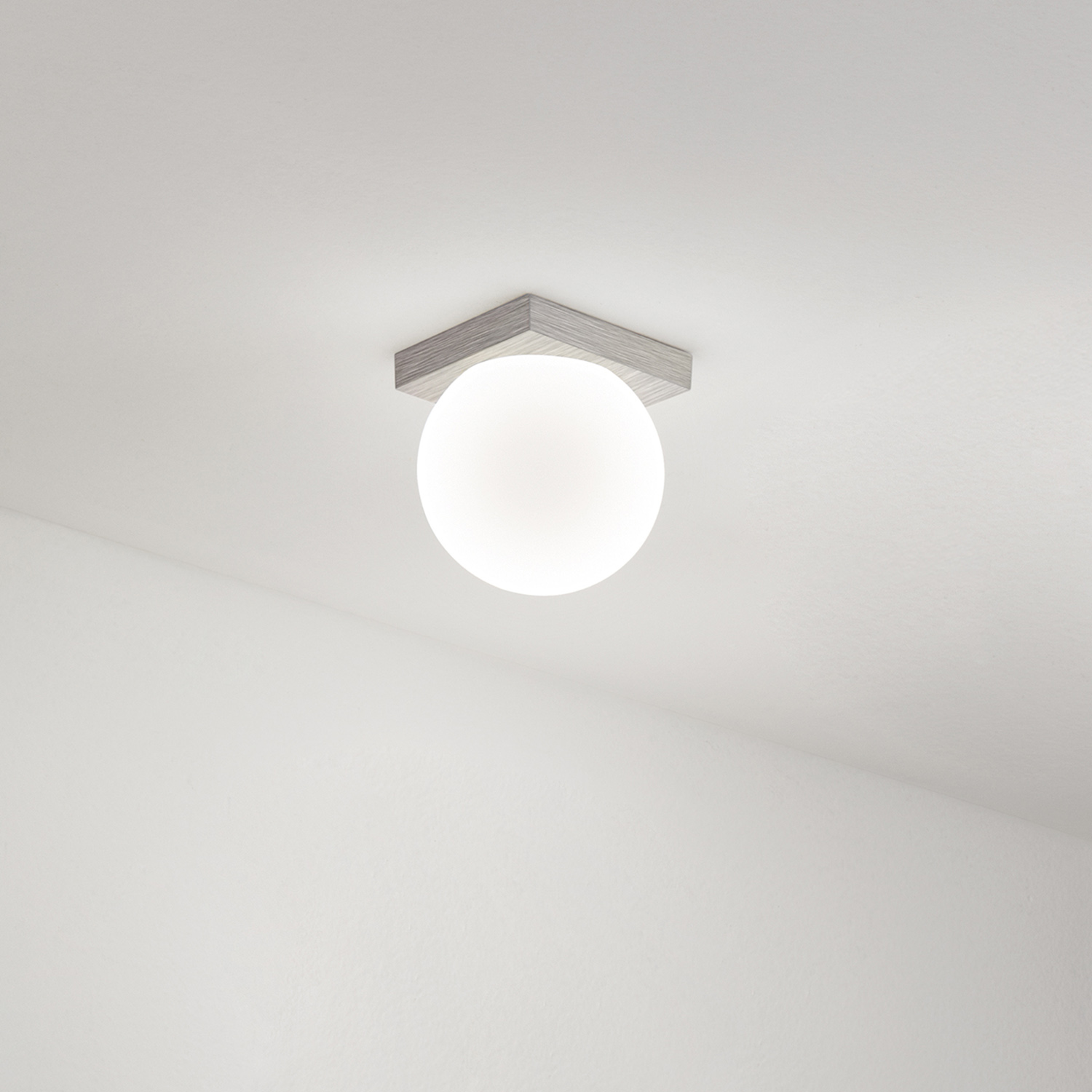 Plafoniera Moderna Dot Metallo Grigio Titanio Led 8W Ip40