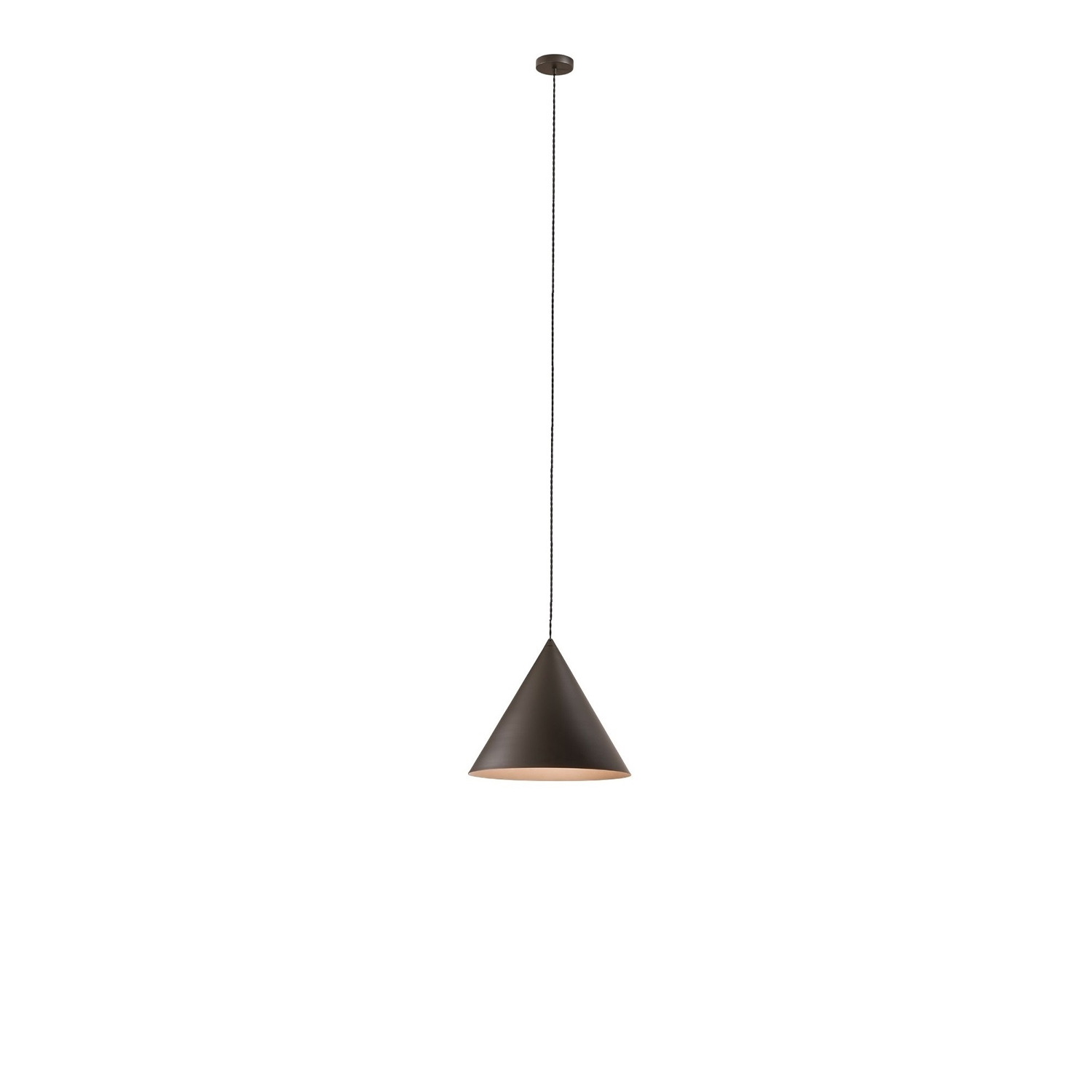 Sospensione Minimal Iconic Metallo Grigio Marrone 1 Luce E27 Ip20 D30