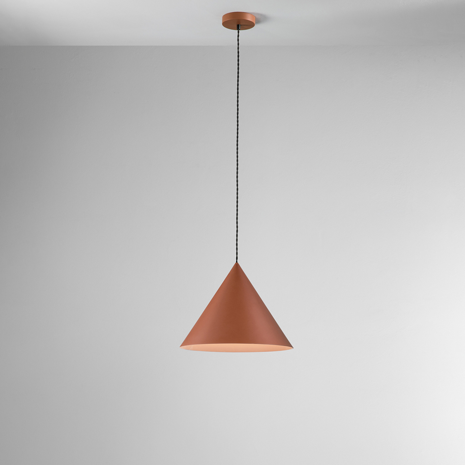 Sospensione Minimal Iconic Metallo Terracotta 1 Luce E27 Ip20 D40