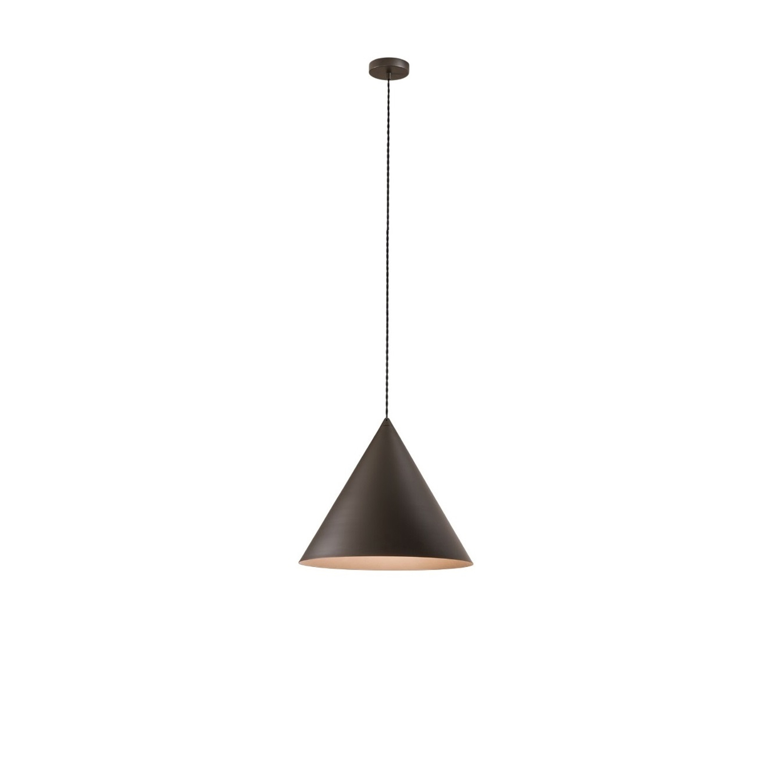 Sospensione Minimal Iconic Metallo Grigio Marrone 1 Luce E27 Ip20 D40