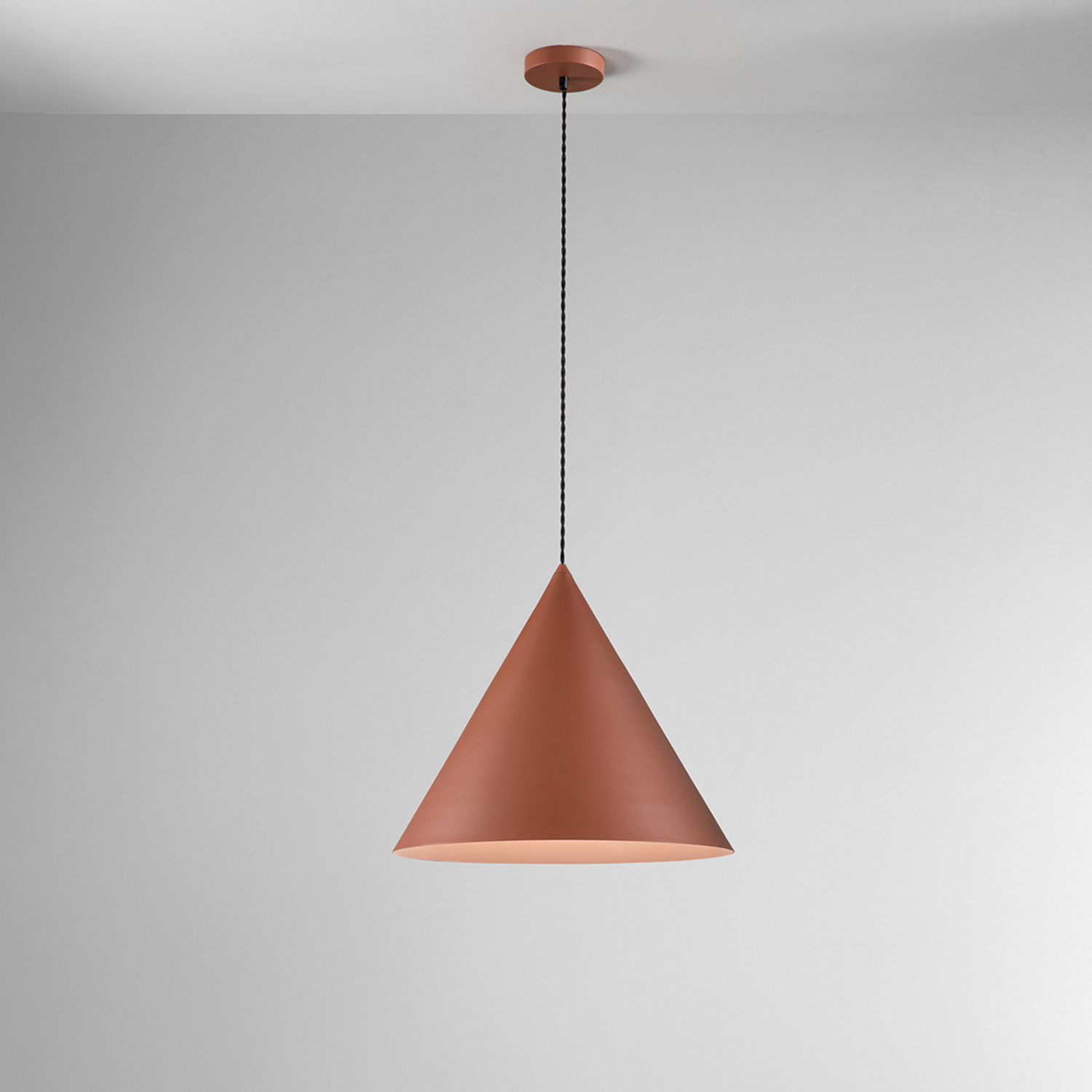 Sospensione Minimal Iconic Metallo Terracotta 1 Luce E27 Ip20 D50