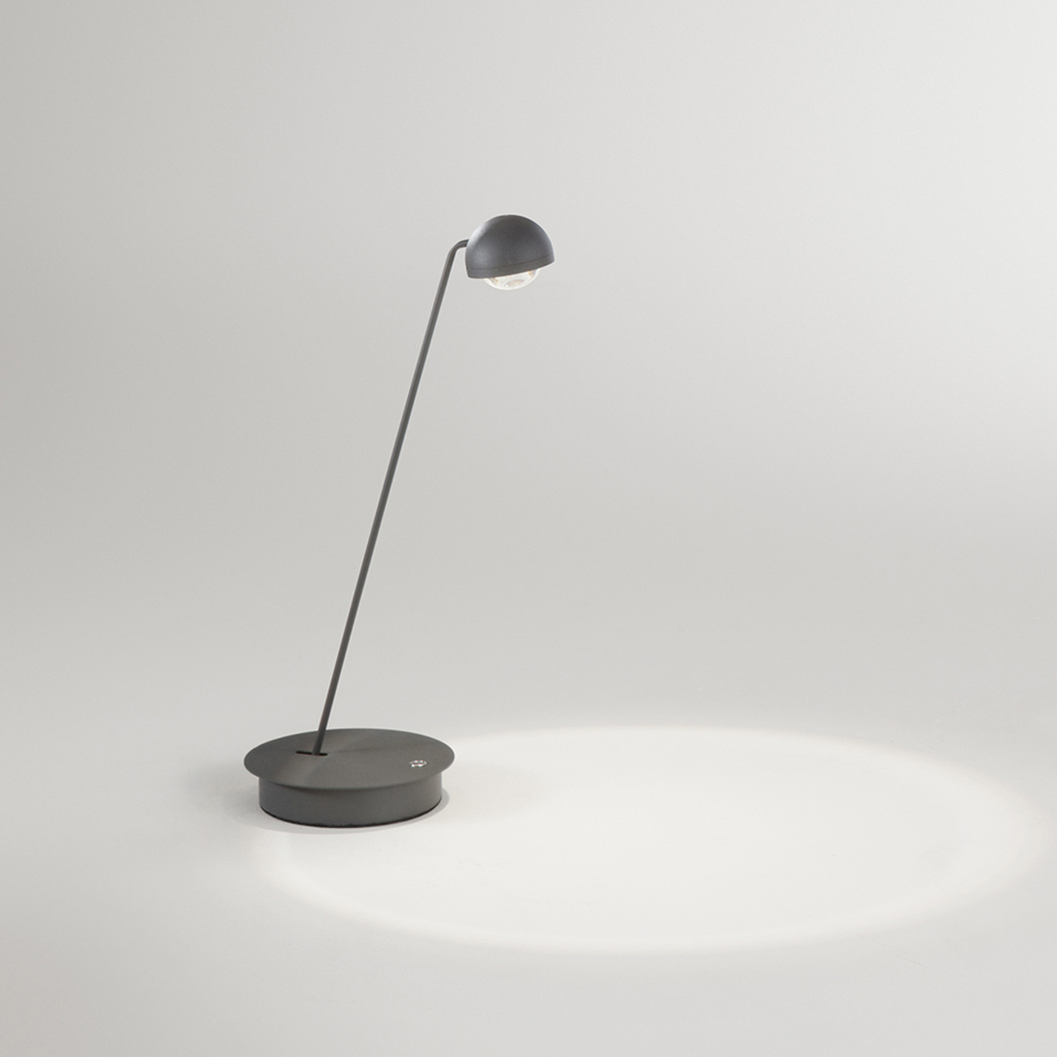 Lampada Da Tavolo Moderna Lyra Metallo Antracite Led 7W Dimmerabile Ip20