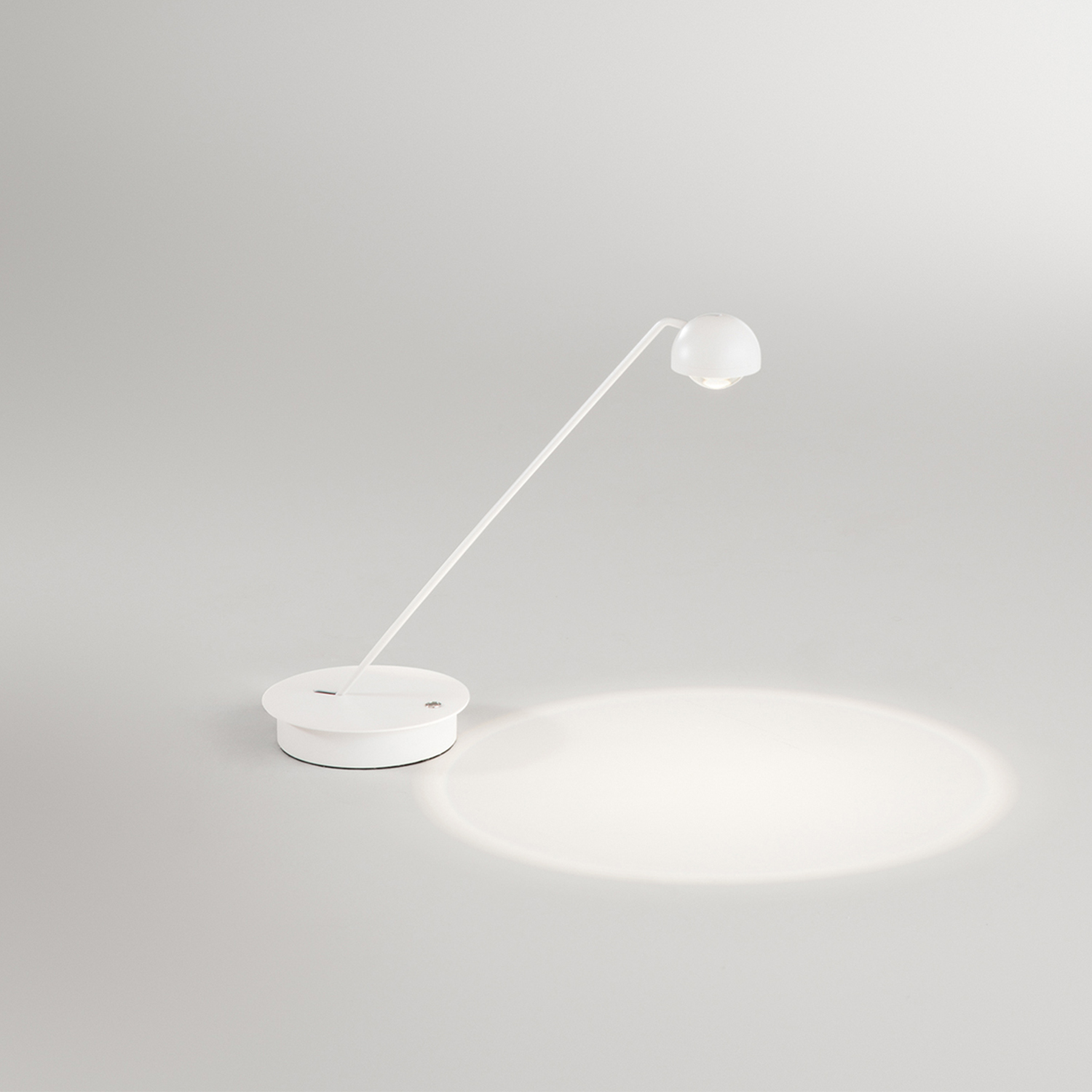 Lampada Da Tavolo Moderna Lyra Metallo Bianco Led 7W Dimmerabile Ip20