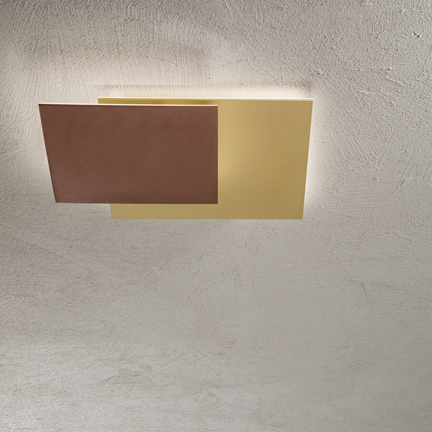 Applique Moderna Post Metallo Oro Marrone Led 48W 3000K Ip20