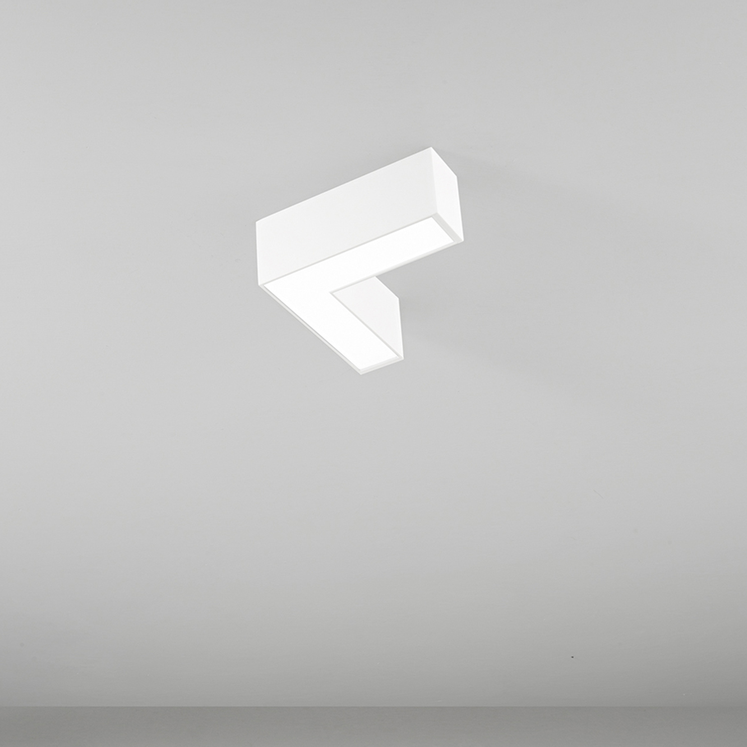 Plafoniera Moderna Grid Giunto L Alluminio Bianco Led 10W Dimmerabile Ip20