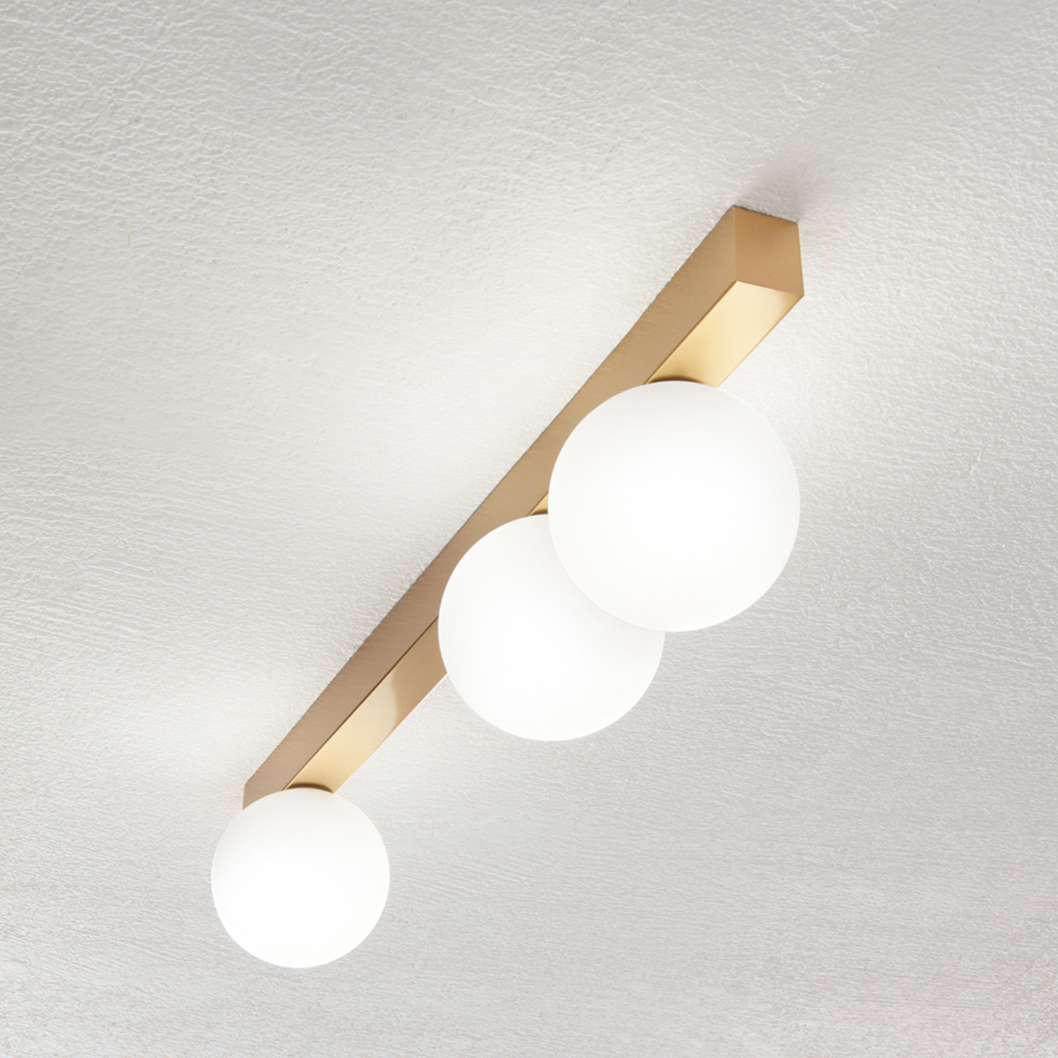 Plafoniera Minimal Snooky Metallo Oro 3 Luci G9 Ip20