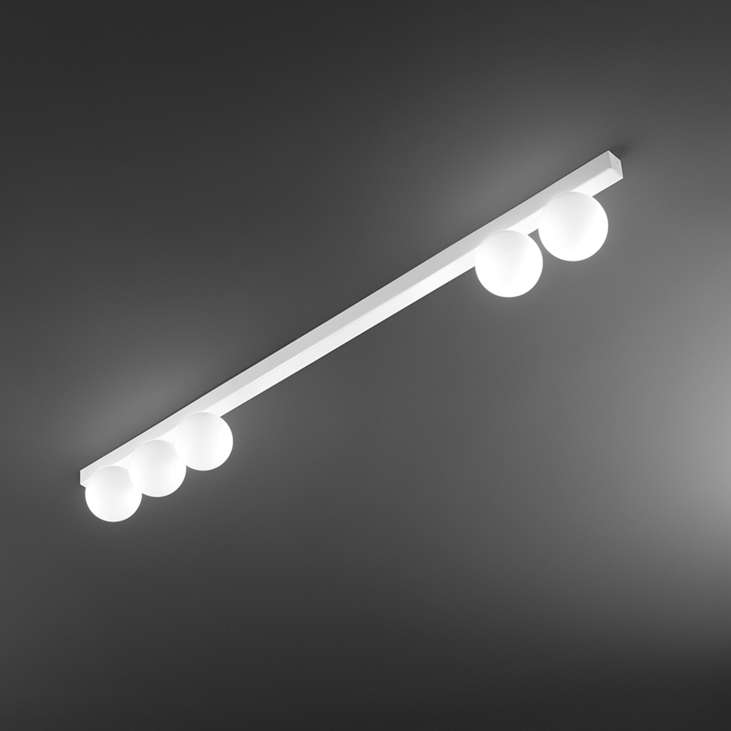 Plafoniera Minimal Snooky Metallo Bianco 5 Luci G9 Ip20