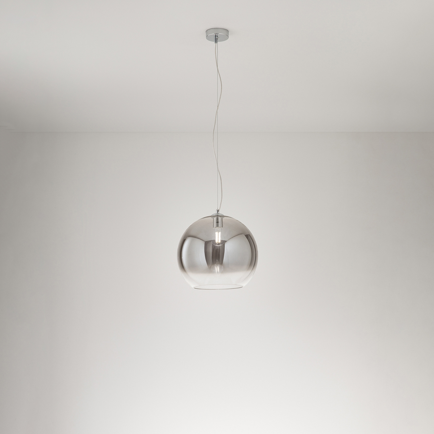 Sospensione Contemporanea Planet Vetro Fumè 1 Luce E27 Ip20 D35