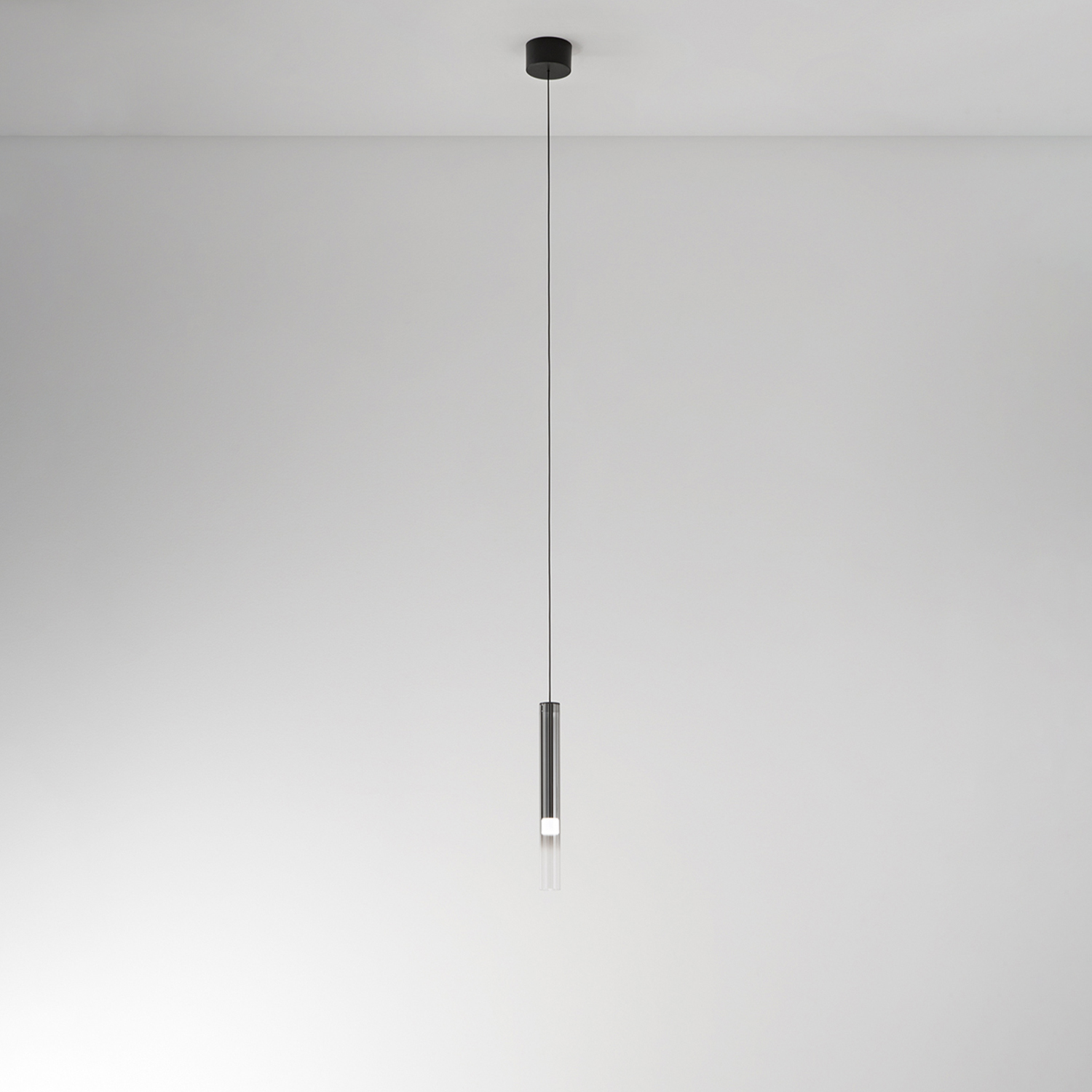 Sospensione Moderna Poule Metallo Vetro Fumè Led 8W Dimmetabile Ip20