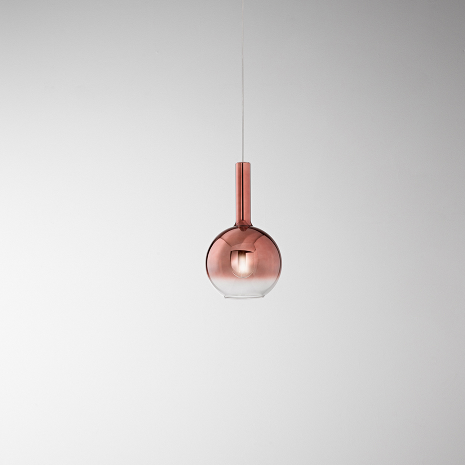 Sospensione Contemporanea Lollipop Vetro Rame 1 Luce E27 Ip20 D20