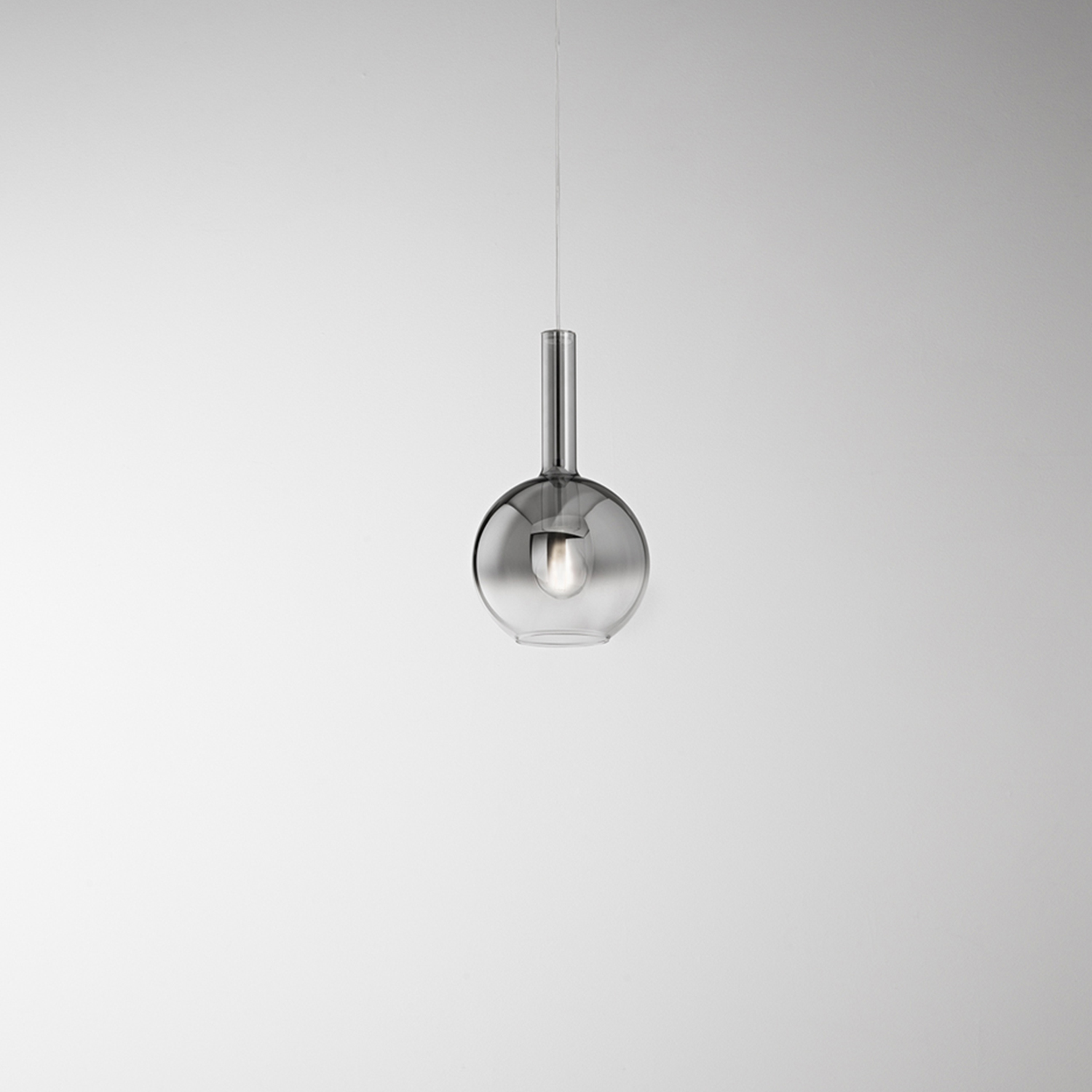 Sospensione Contemporanea Lollipop Vetro Fumè 1 Luce E27 Ip20 D20