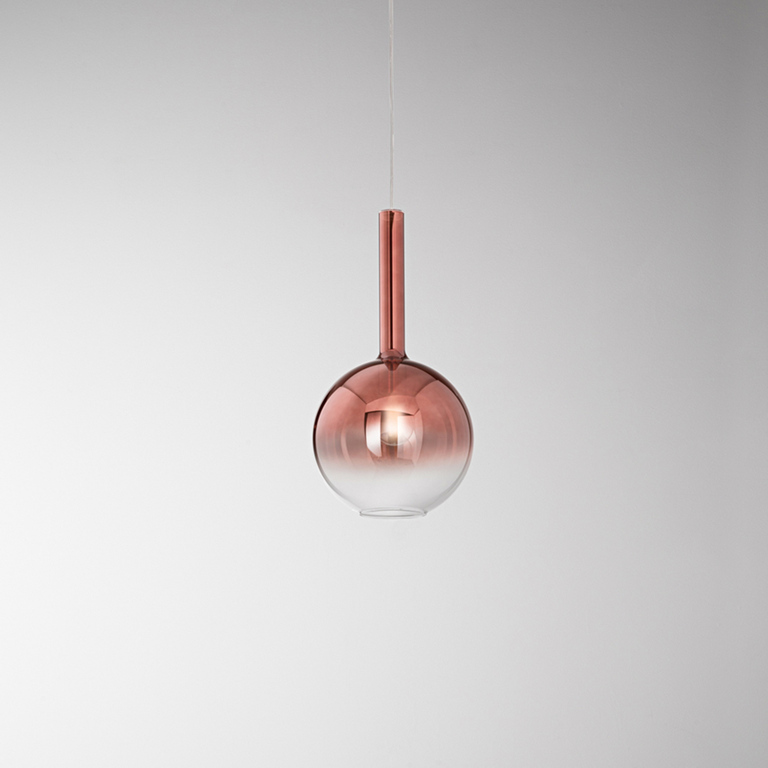 Sospensione Contemporanea Lollipop Vetro Rame 1 Luce E27 Ip20 D25