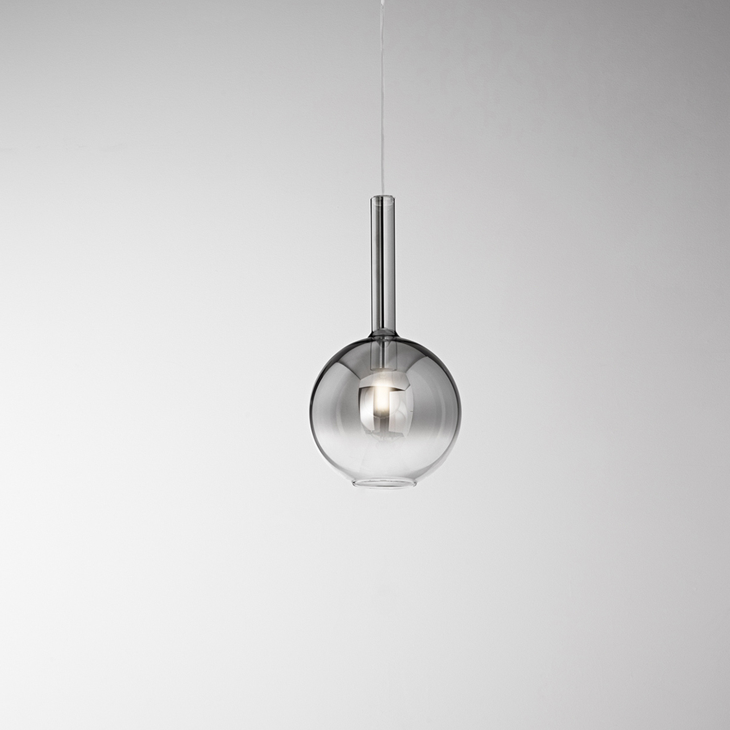 Sospensione Contemporanea Lollipop Vetro Fumè 1 Luce E27 Ip20 D25