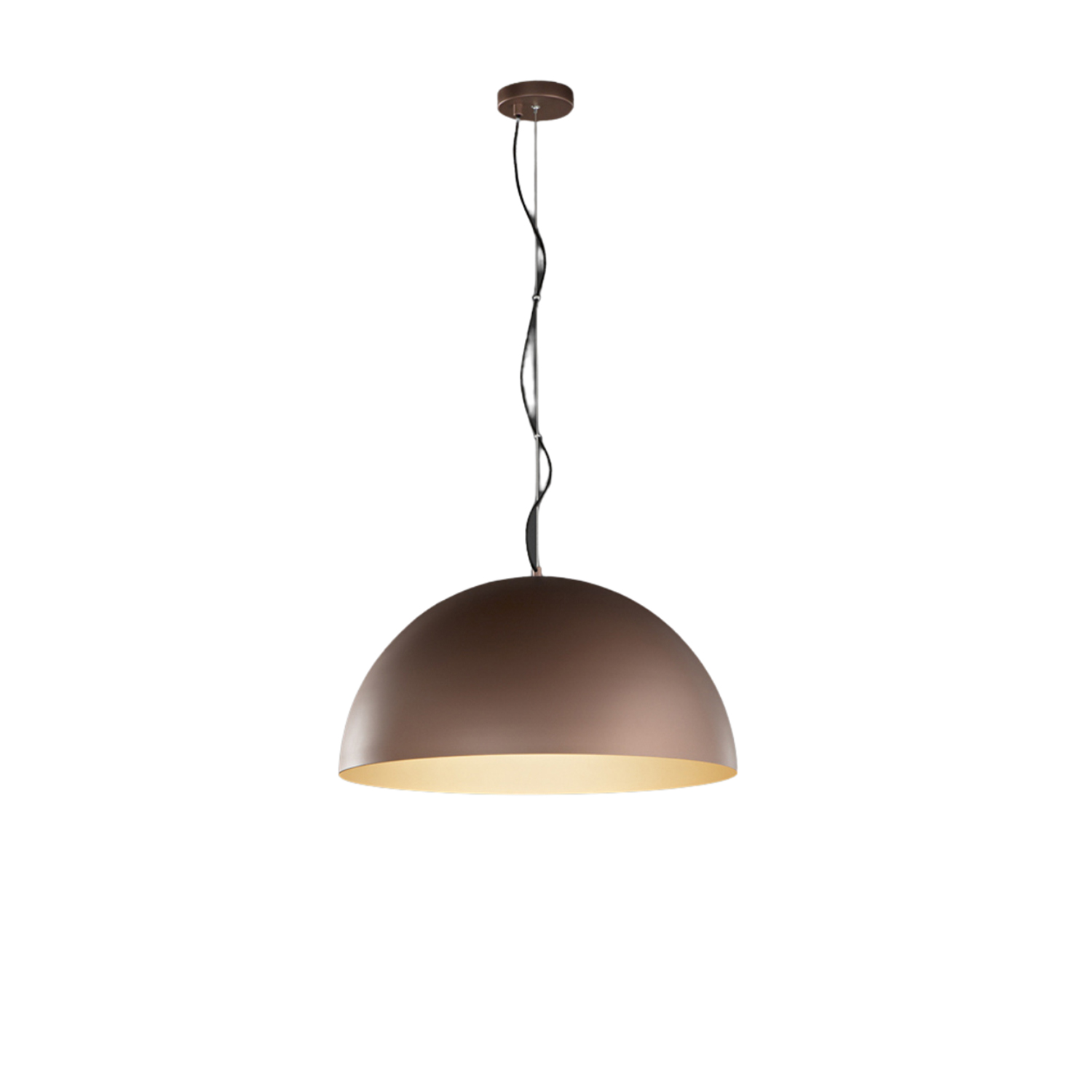 Sospensione Contemporanea Steel Metallo Marrone 1 Luce E27 Ip20 D60