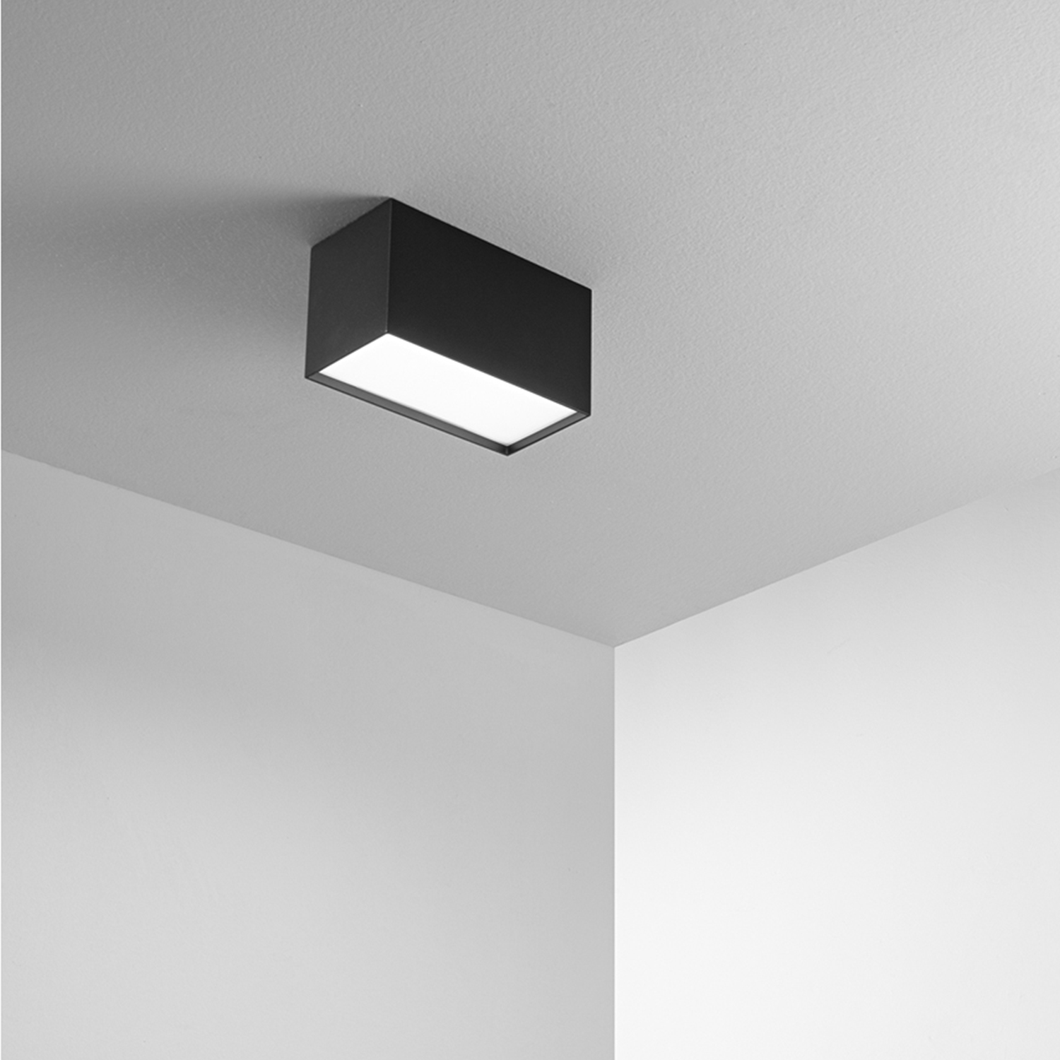 Plafoniera Moderna Tric Metallo Nero Led 20W 3000K Ip20