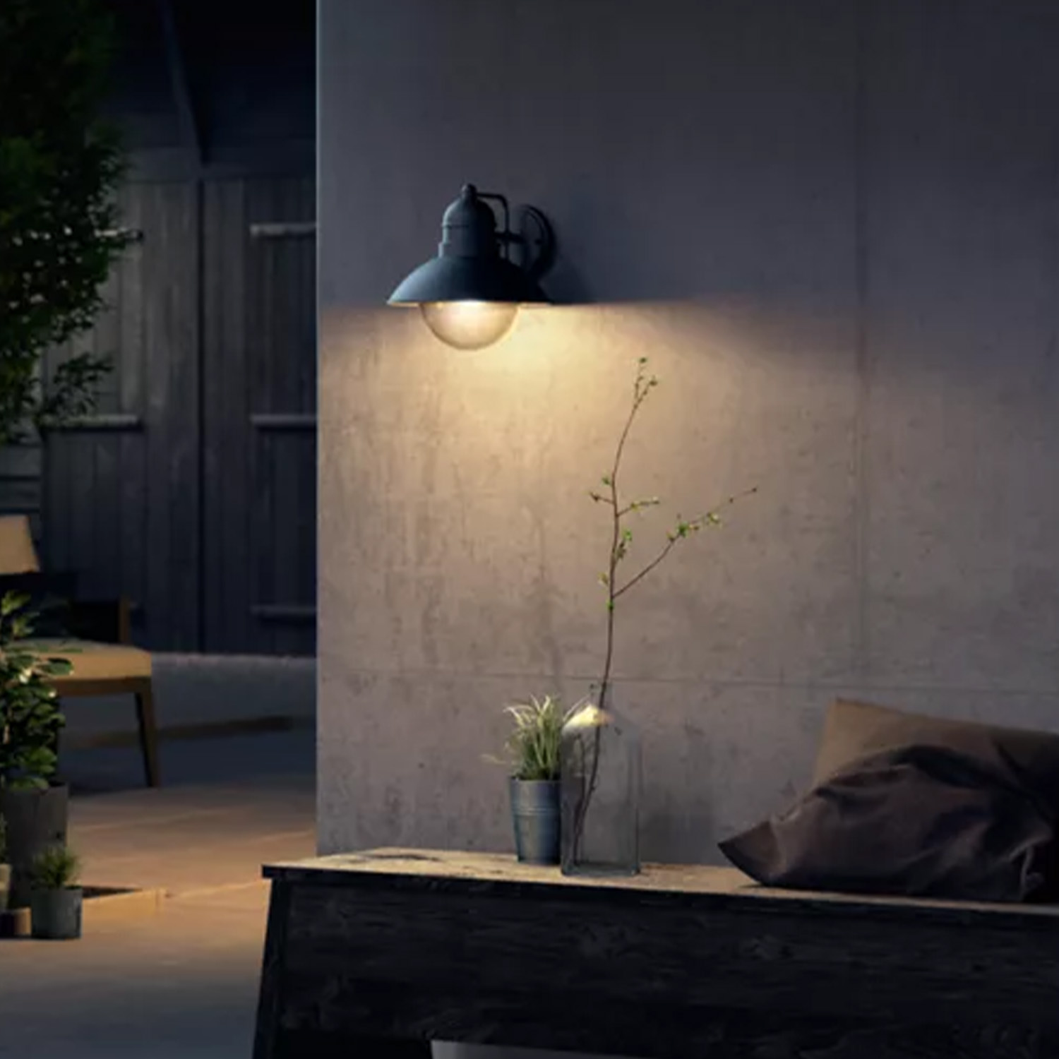 Applique Esterno Nordica Urban Alluminio Nero Bianco 1 Luce E27 Ip44 RL120AP