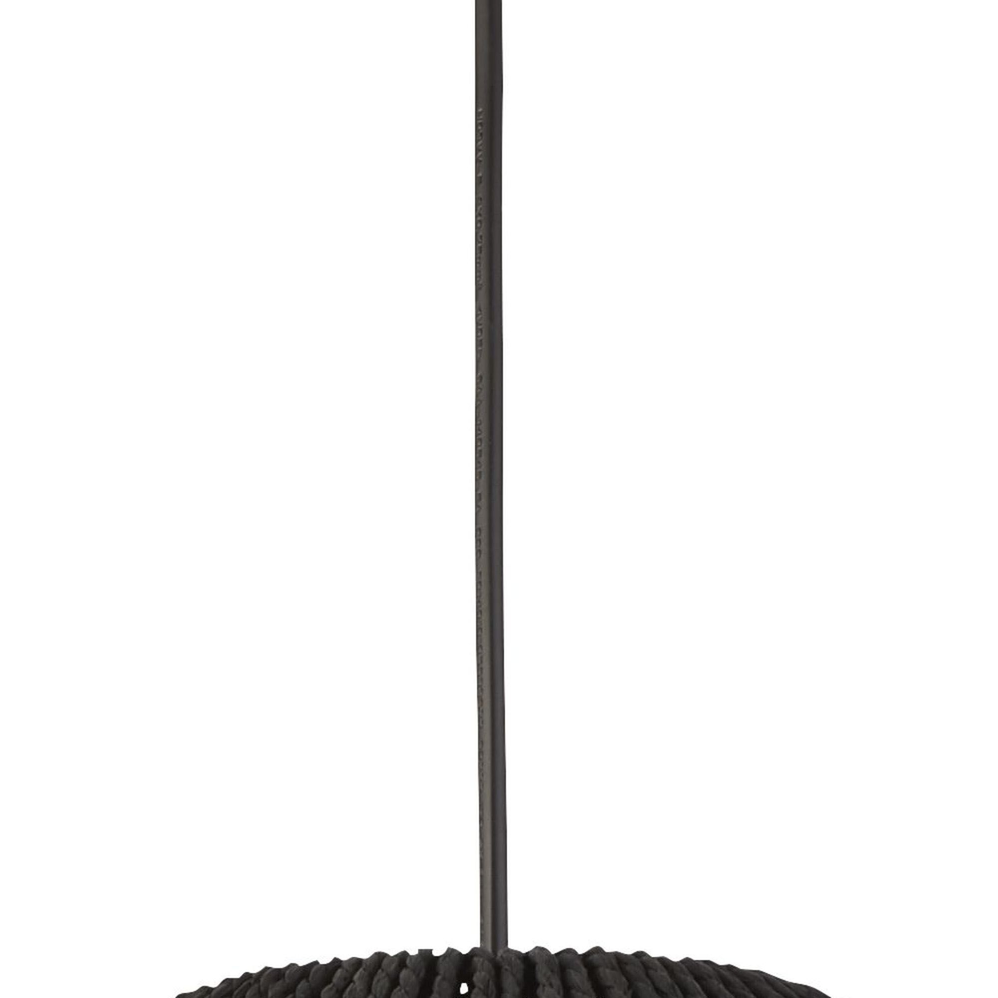 Sospensione Contemporanea Vimini Acciaio Nero Tessuto 1 Luce E27 11203-1BK