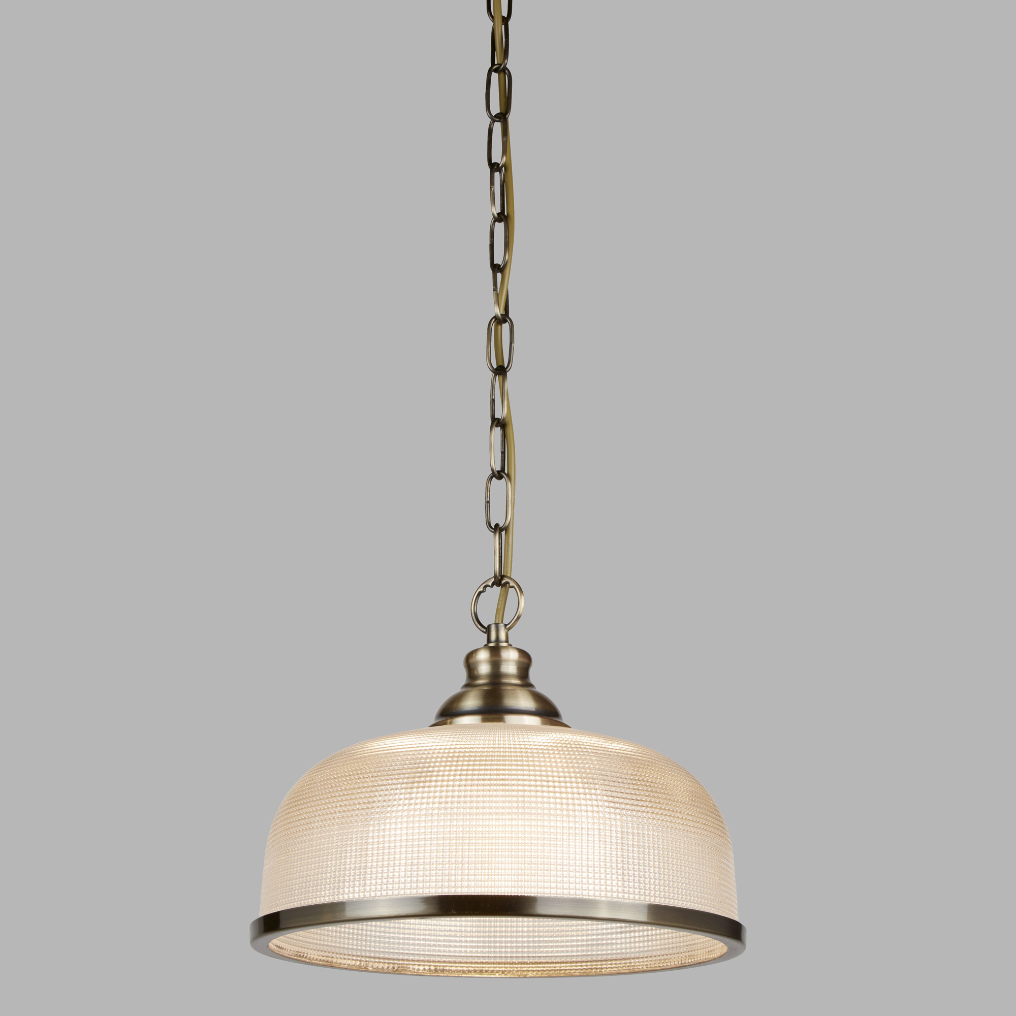 Sospensione Contemporanea Bistrot Ii Acciaio Ottone Vetro Trasparente 1 Luce E27 1682AB