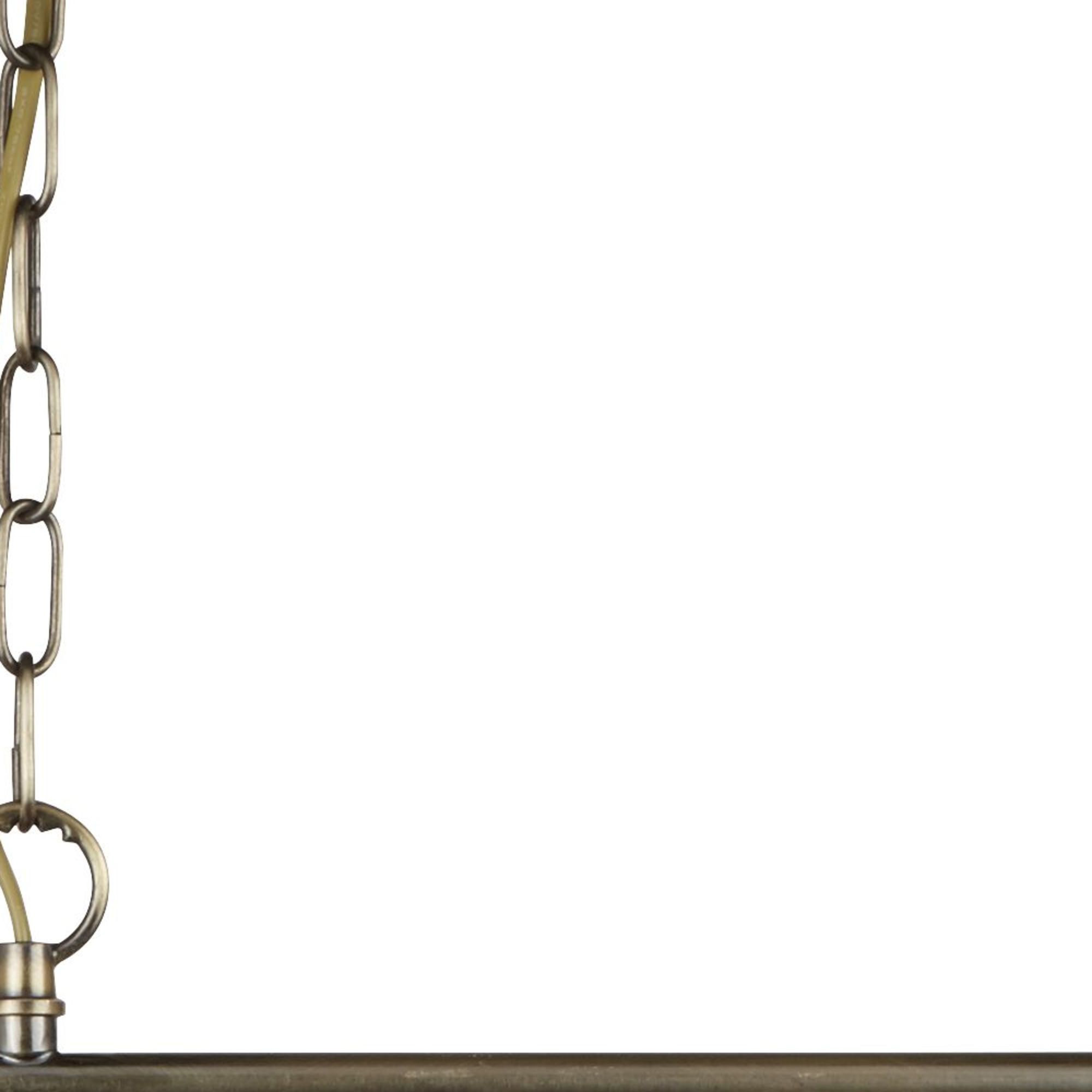 Lampadario Rustico-Country Bistrot Ii Acciaio Ottone Vetro 2 Luci E27 3592-2AB