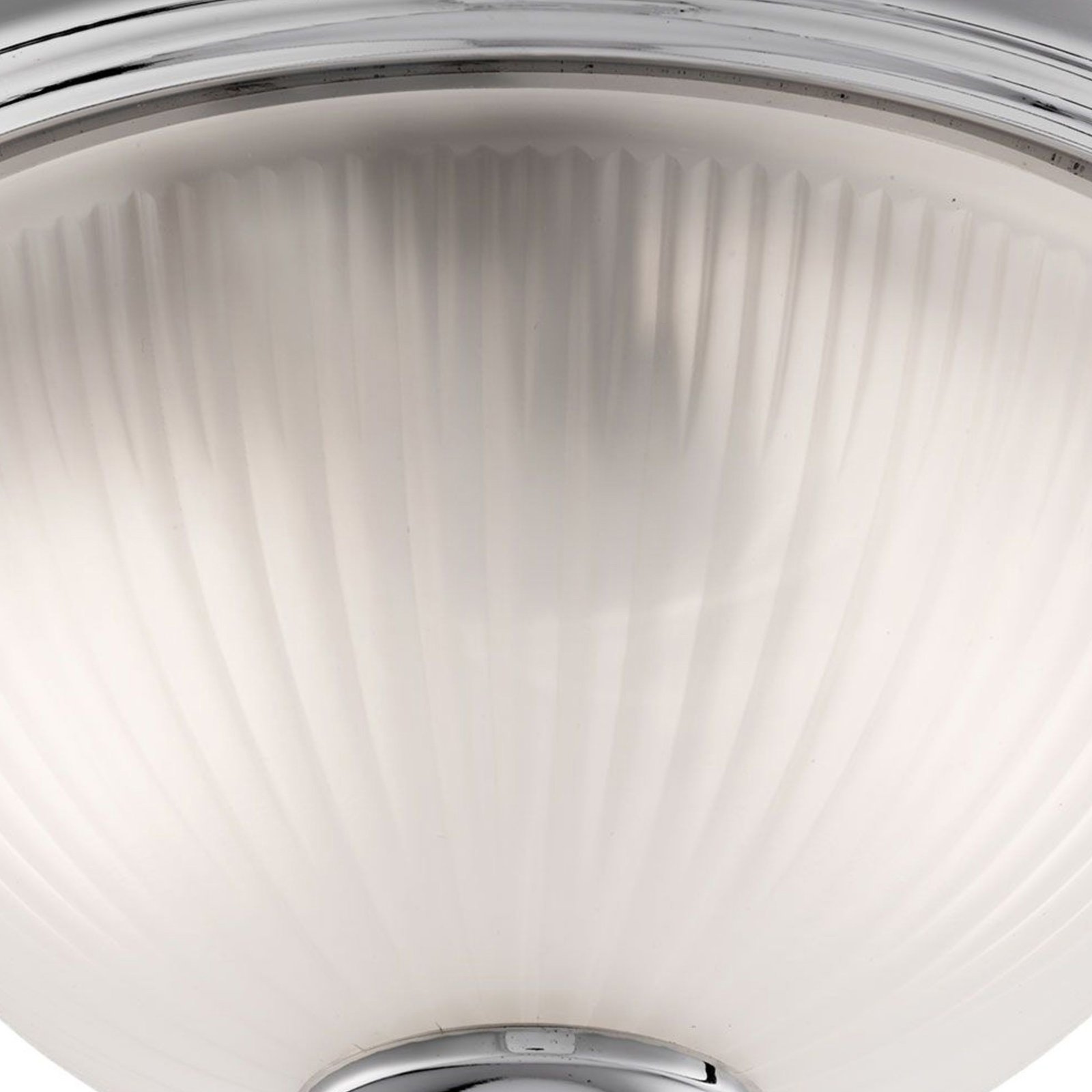 Plafoniera Classica American Dinner Acciaio Cromo Vetro 1 Luce E14 4042