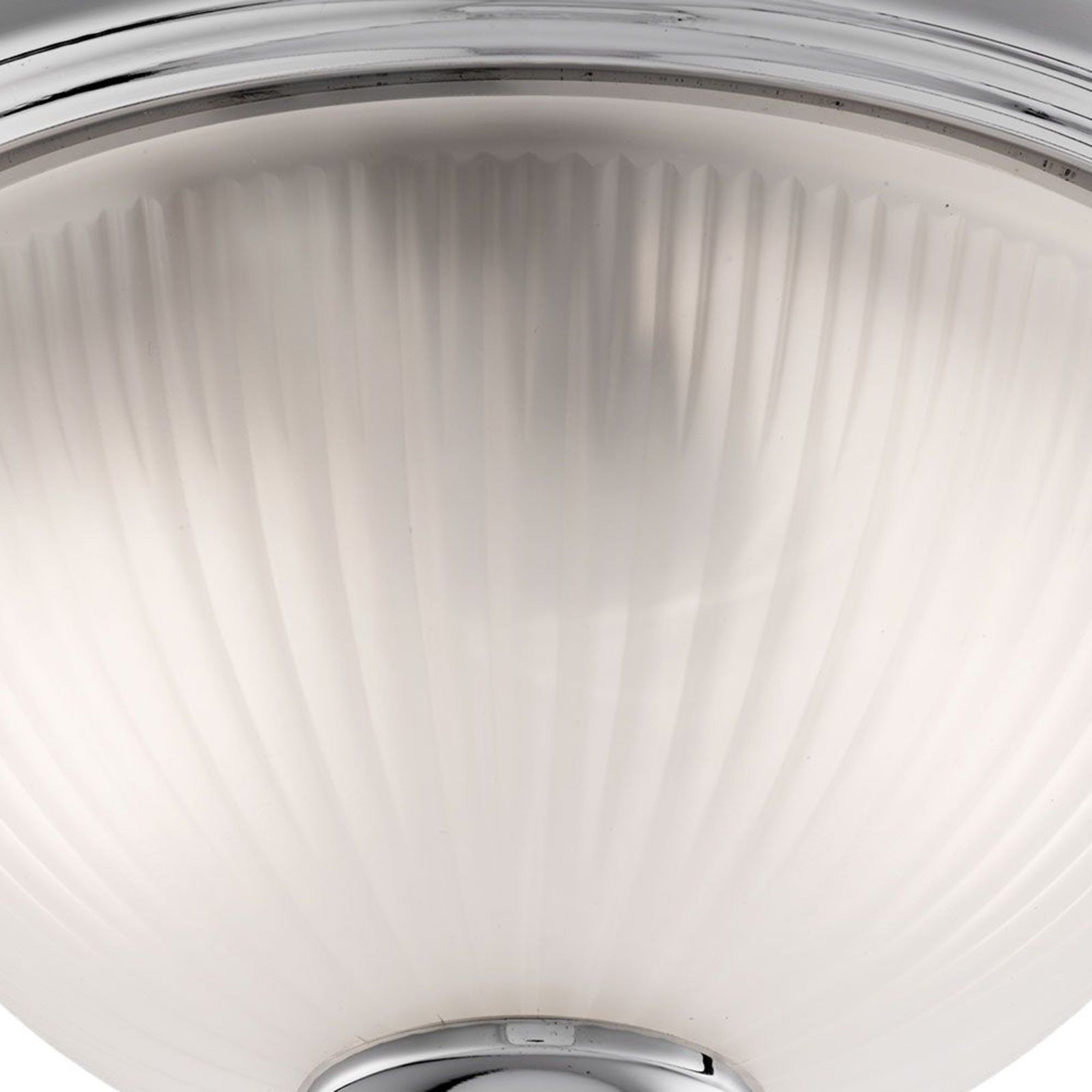 Plafoniera Classica American Dinner Acciaio Cromo Vetro 1 Luce E14 4042