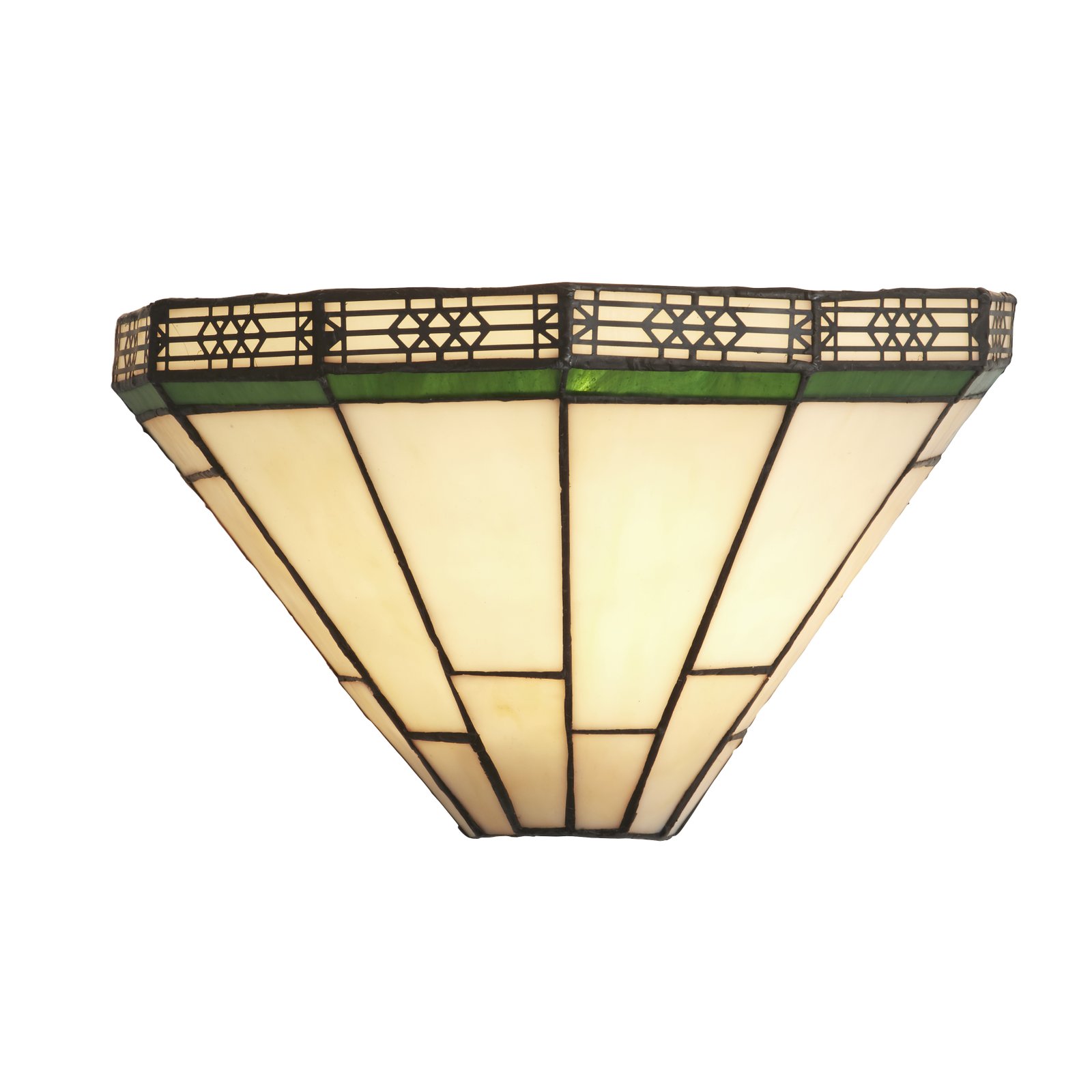Applique Classica New York Acciaio Nero Vetro Verde 1 Luce E14 4417-18