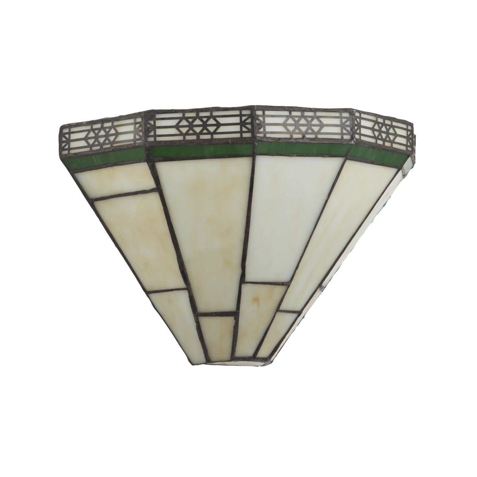 Applique Classica New York Acciaio Nero Vetro Verde 1 Luce E14 4417-18