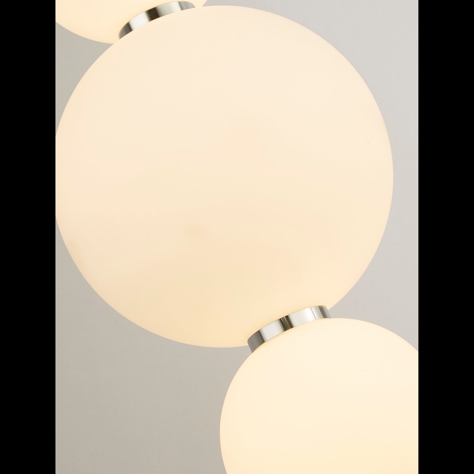 Lampadario Contemporaneo Palla Neve Acciaio Cromo Vetro Bianco Led 18,97W 3000K 51022-3CC