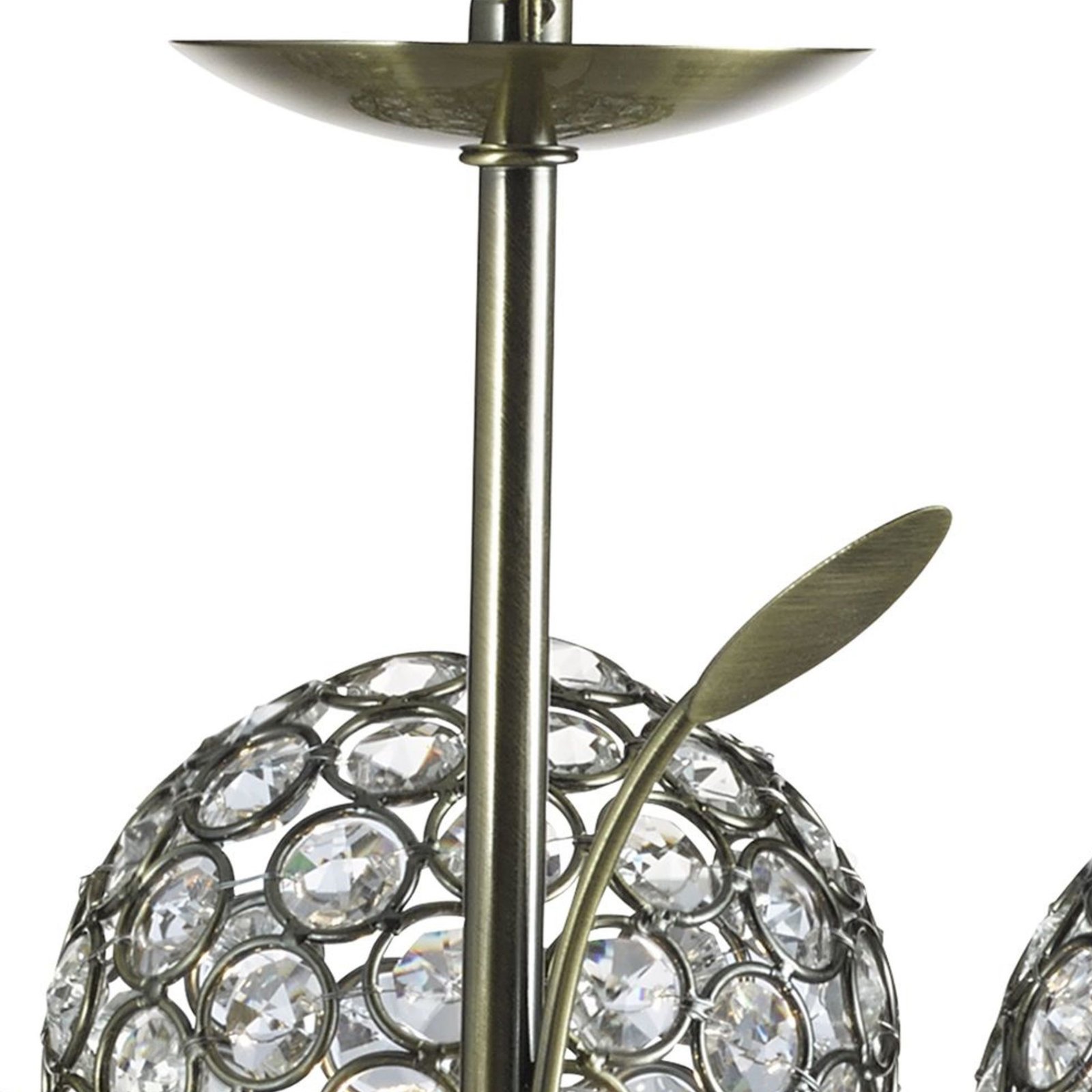 Lampadario Contemporaneo Bellis Ii Acciaio Ottone Vetro 9 Luci G9 5579-9AB