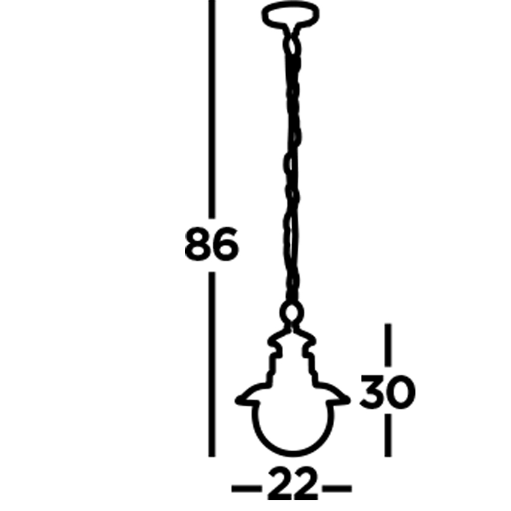 Sospensione Rustico-Country Stazione Acciaio Marrone Vetro 1 Luce E27 7653RU