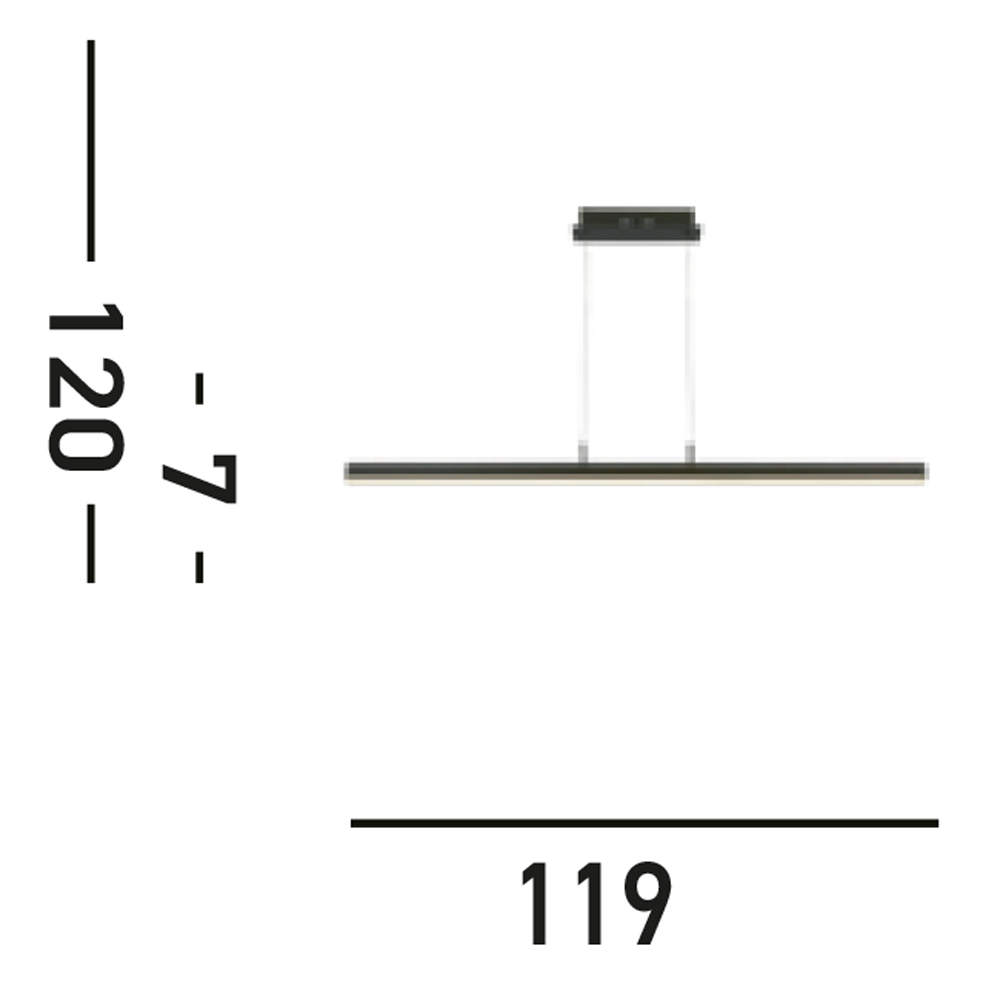 Lampadario Moderno Tribeca Acciaio Bianco Policarbonato Nero Led 17W Cct 96381-1BK