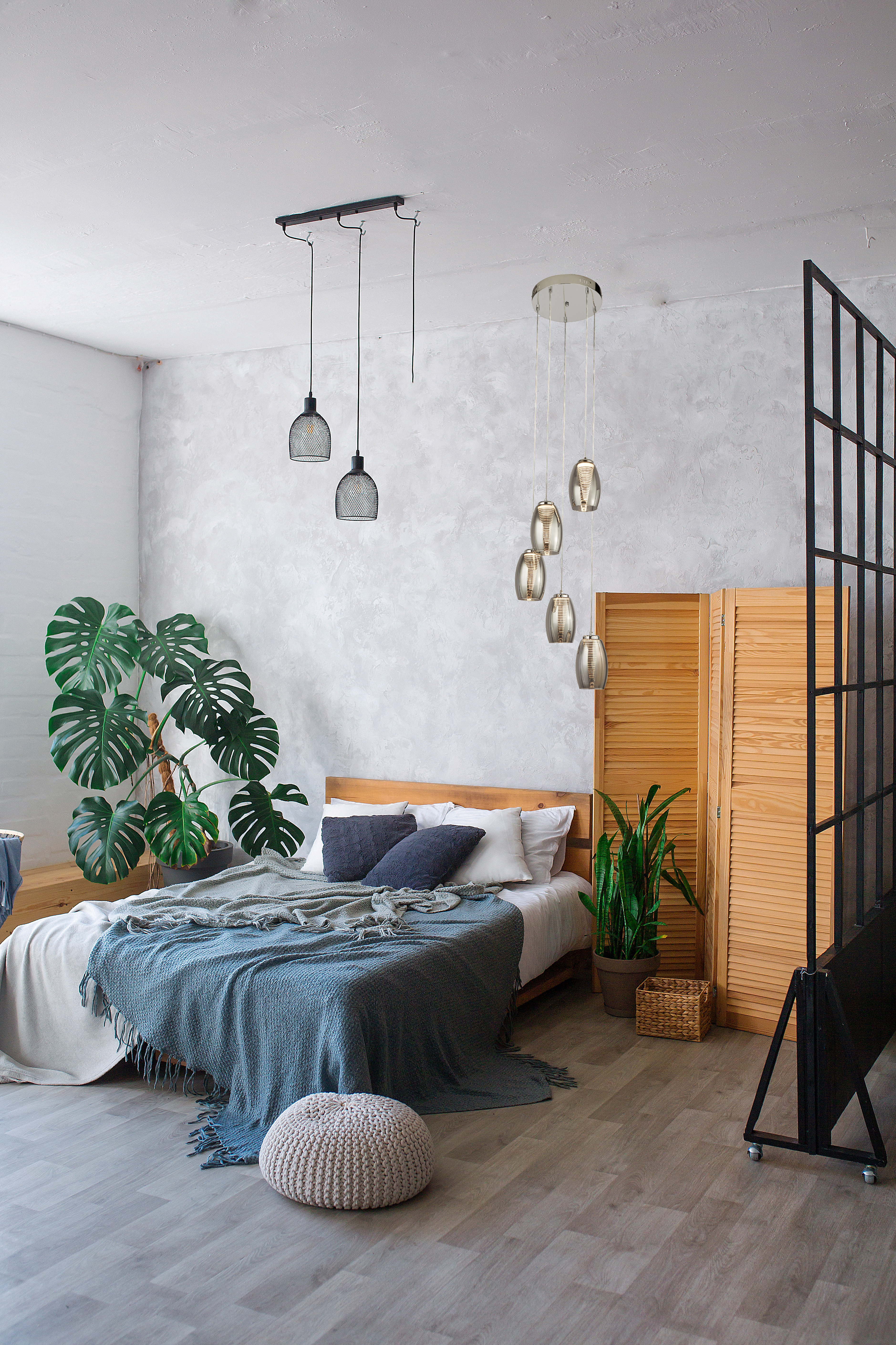 Lampadario Contemporaneo Ciclon Acciaio Cromo Vetro Fumè Led 27W 3000K 97291-5SM