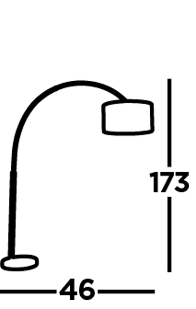 Piantana Contemporaneo Archi Acciaio Cromo Tessuto Bianco 1 Luce E27 EU1013CC