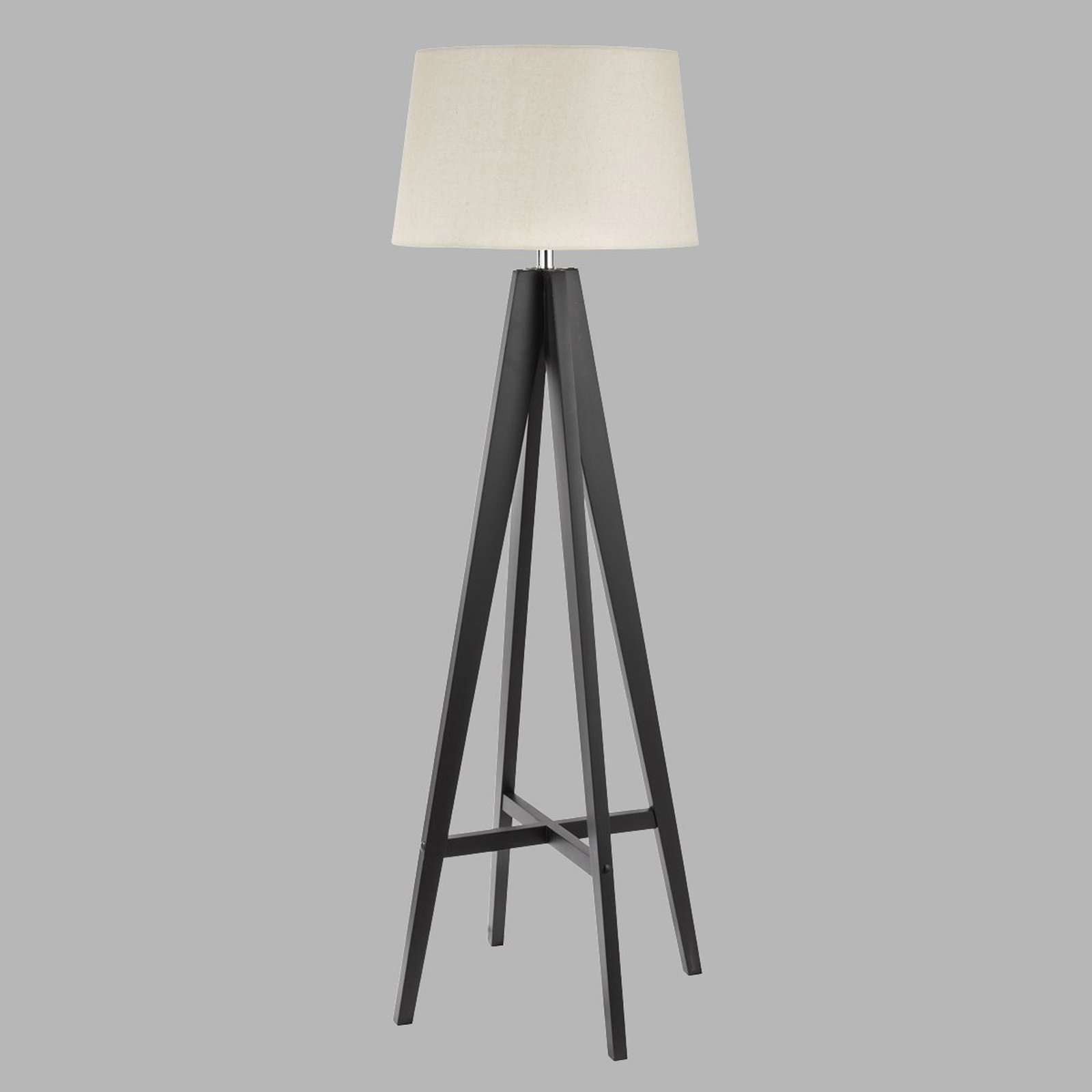 Piantana Contemporaneo Easel Legno Marrone Tessuto 1 Luce E27 EU3540BR