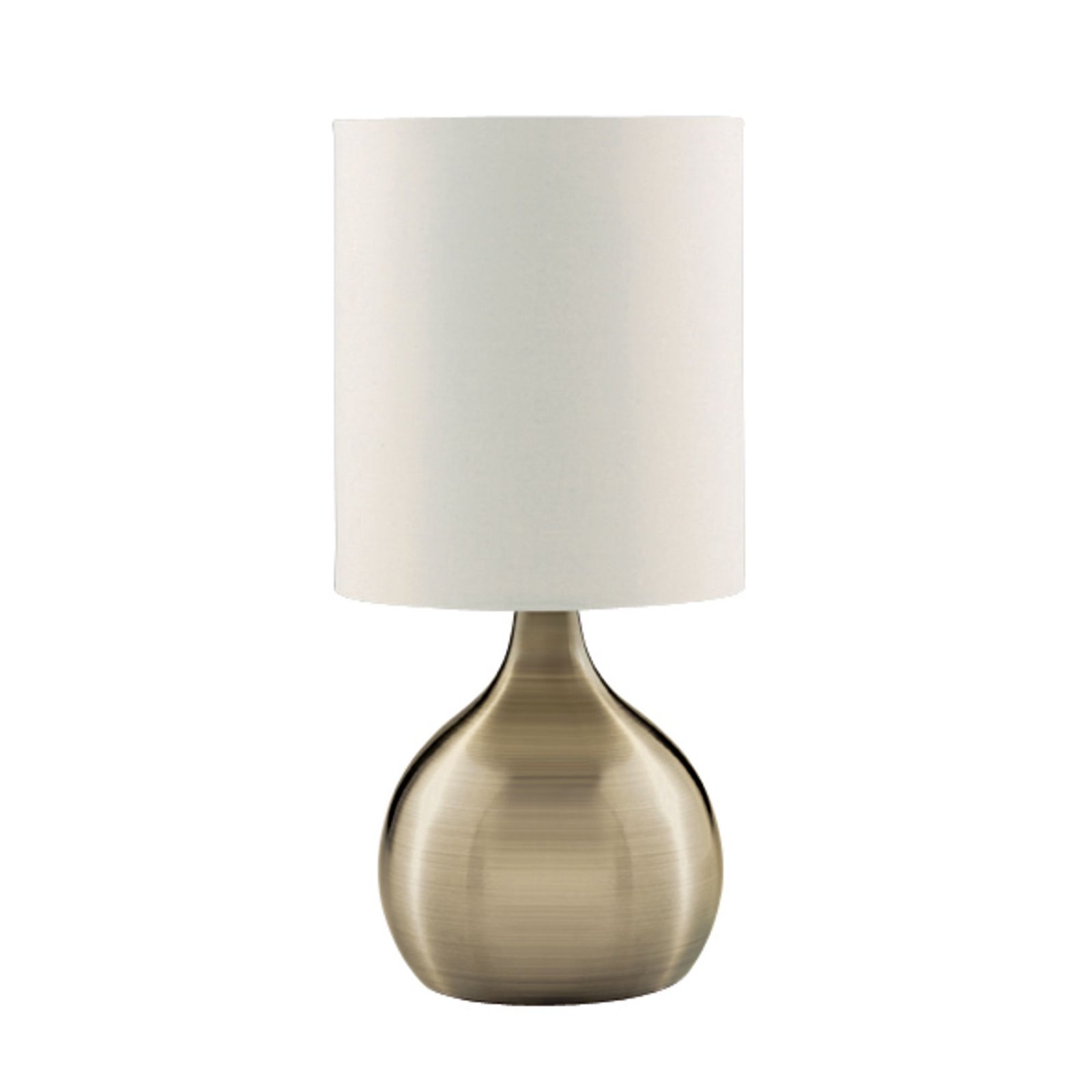 Abatjour Contemporaneo Tocco Acciaio Ottone Tessuto 1 Luce E14 EU3923AB
