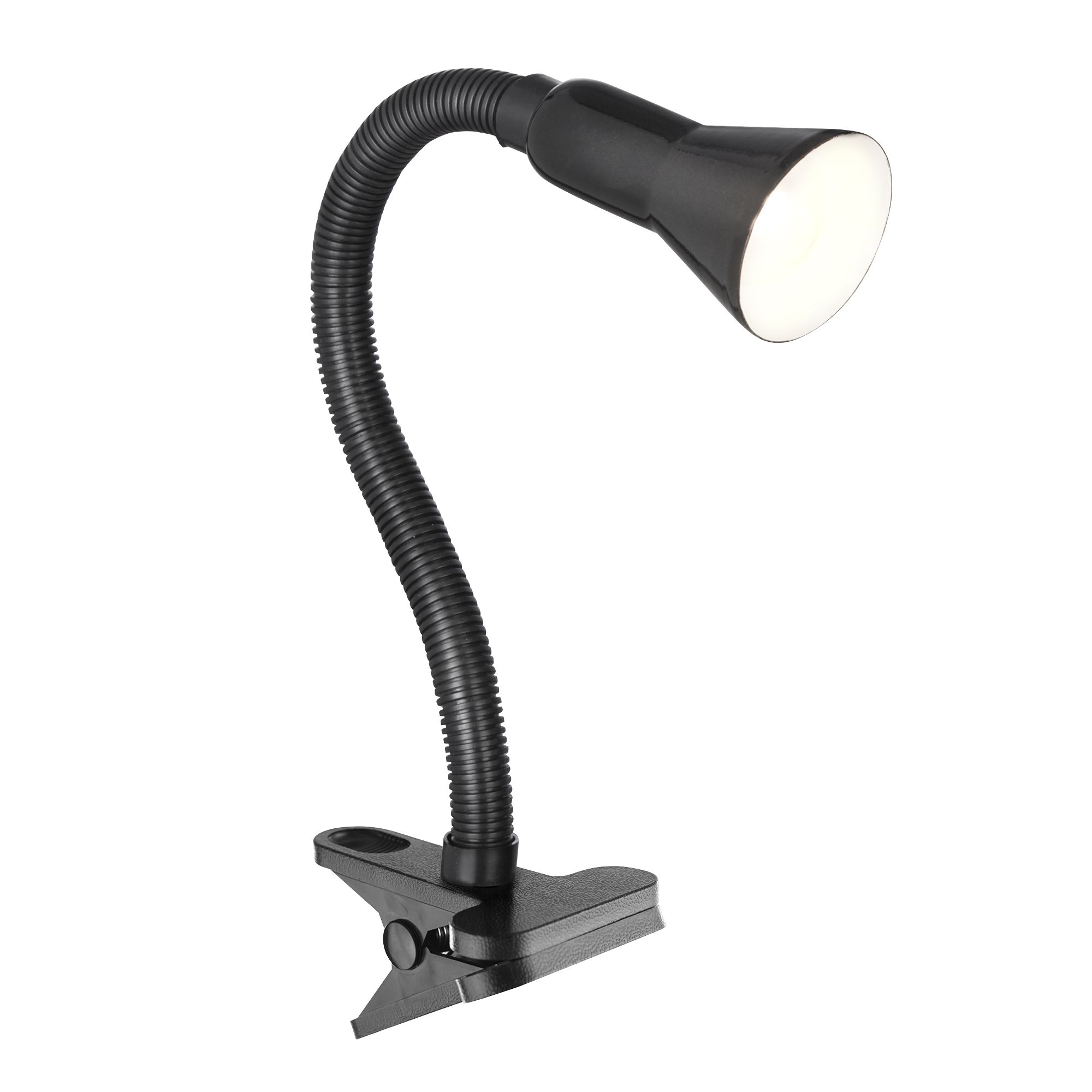 Lampada Contemporanea Desk Partners Acciaio Nero Policarbonato 1 Luce E14 EU4122BK